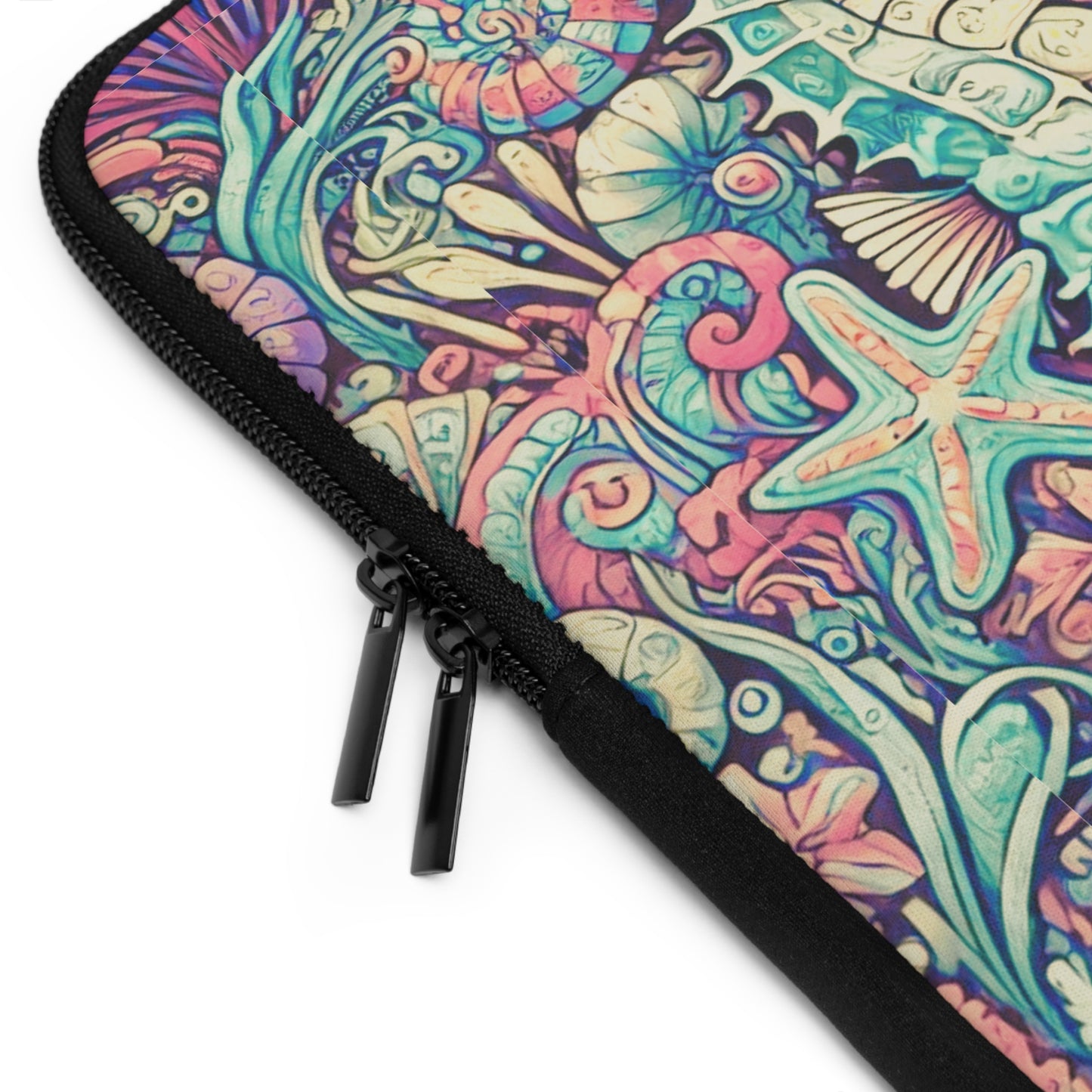 Tropical Laptop Sleeve, 5 Sizes - Perfect for Beach Lovers & Students / Seahorses, Retro