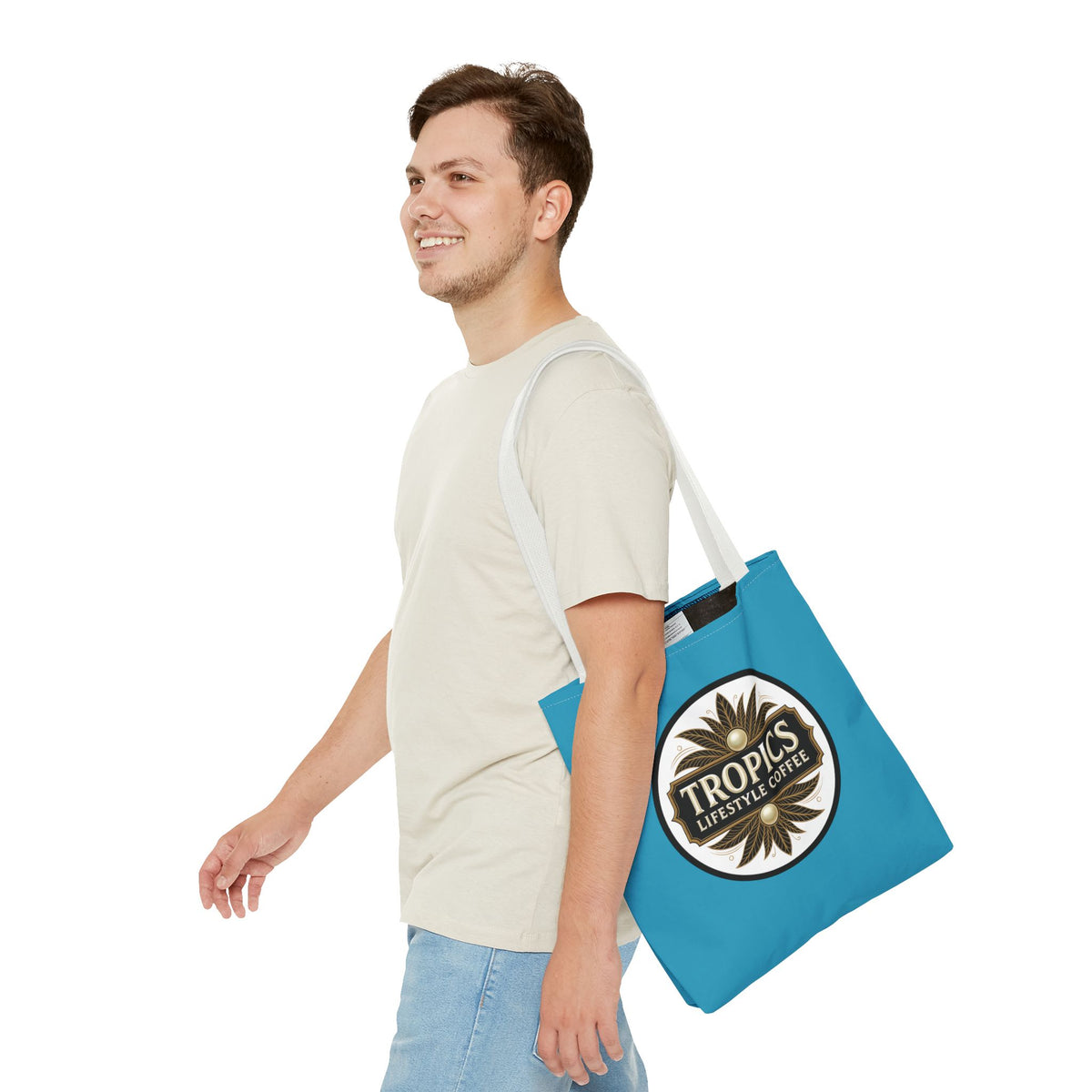 Tropics Lifestyle Coffee Tote Bag - 3 Sizes / Dark Green