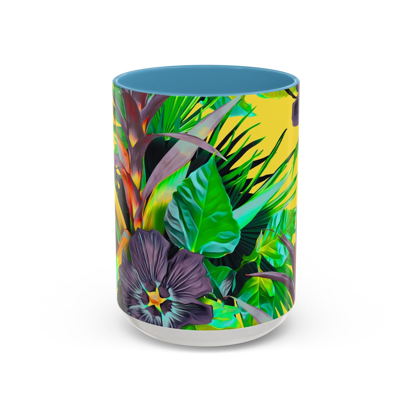 Accent Coffee Mug (11, 15oz), Plant Palooza, yellow / Various Colors