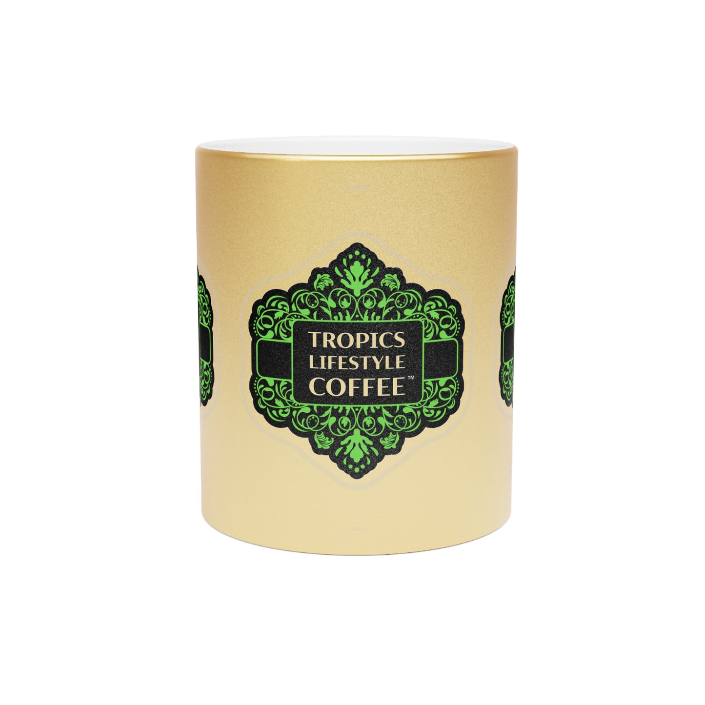 Tropical Lifestyle Coffee Metallic Mug - Elegant Coffee Cup, Chic Gift, Coffee Lover's Essentials