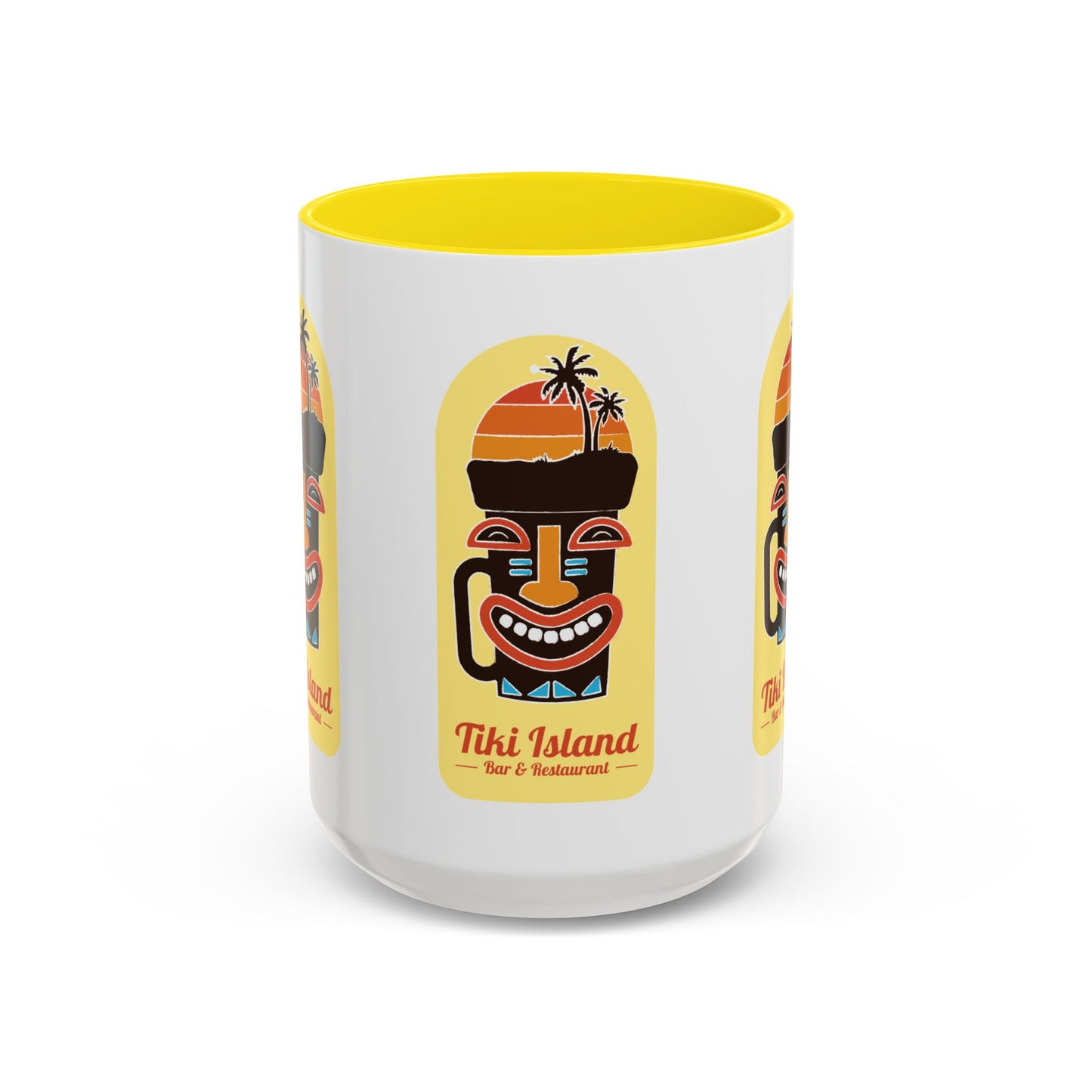 Copy of Tiki Island Accent Coffee Mug, 8 Colors - Fun Tropical Drinkware for Beach Vibes, Yellow