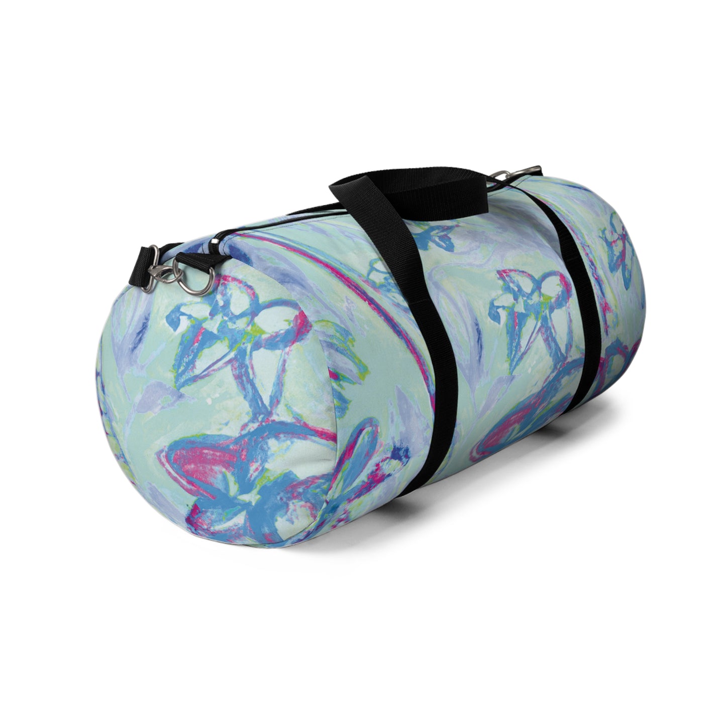 Tropical Rainforest Duffel Bag - Perfect for Travel and Gym / Tropical Doodles, Blue