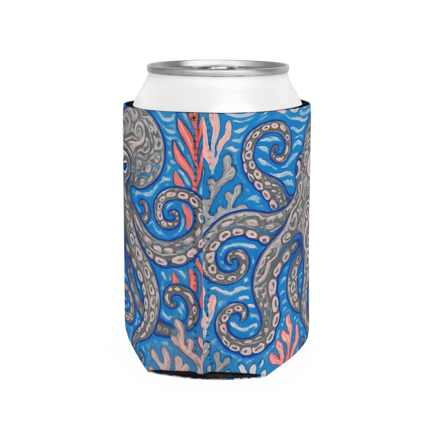 Octopus Kraken Joe/Slate Can Cooler Sleeve - Perfect for Outdoor Picnics