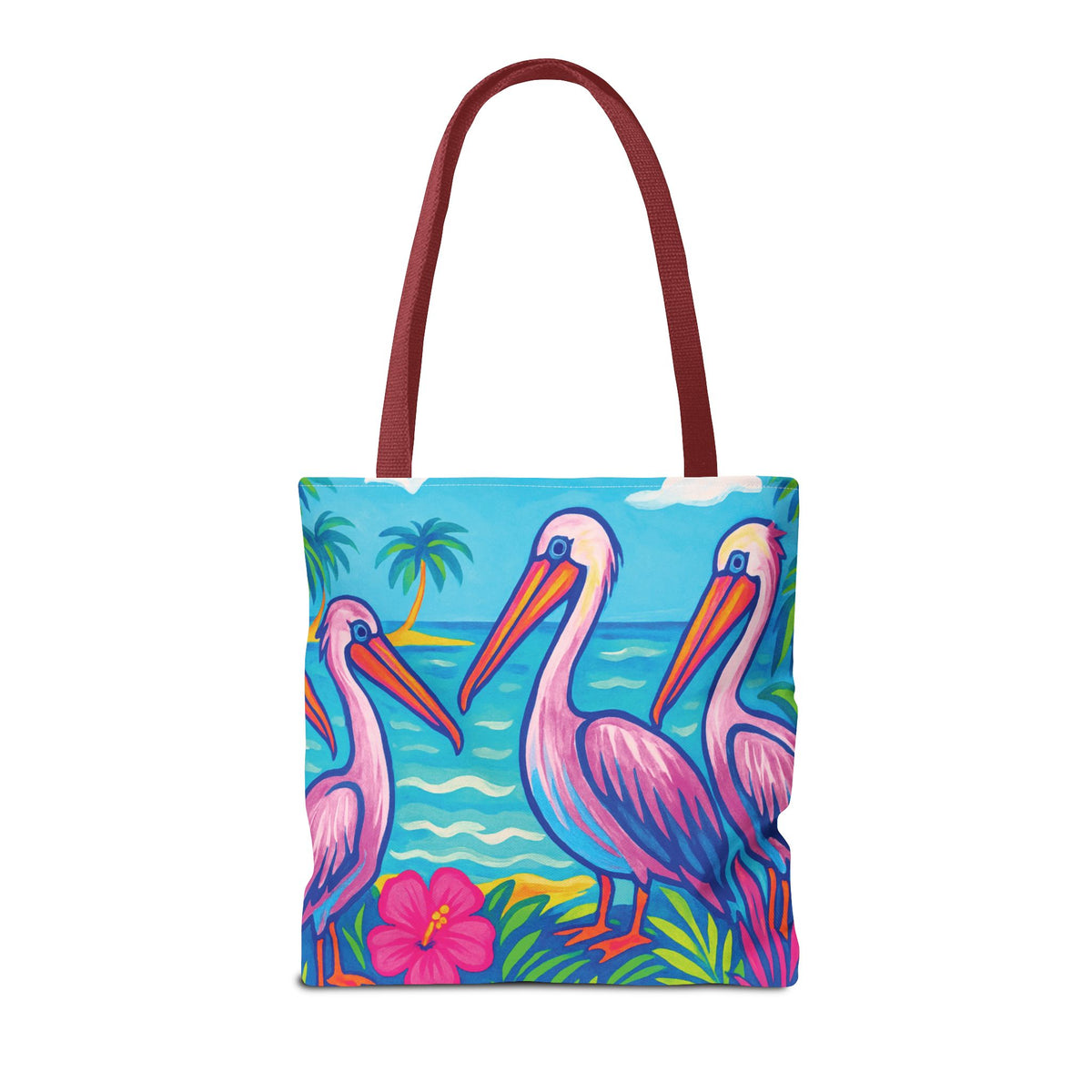 Beach Pelican Party Tote Bag - 3 Sizes