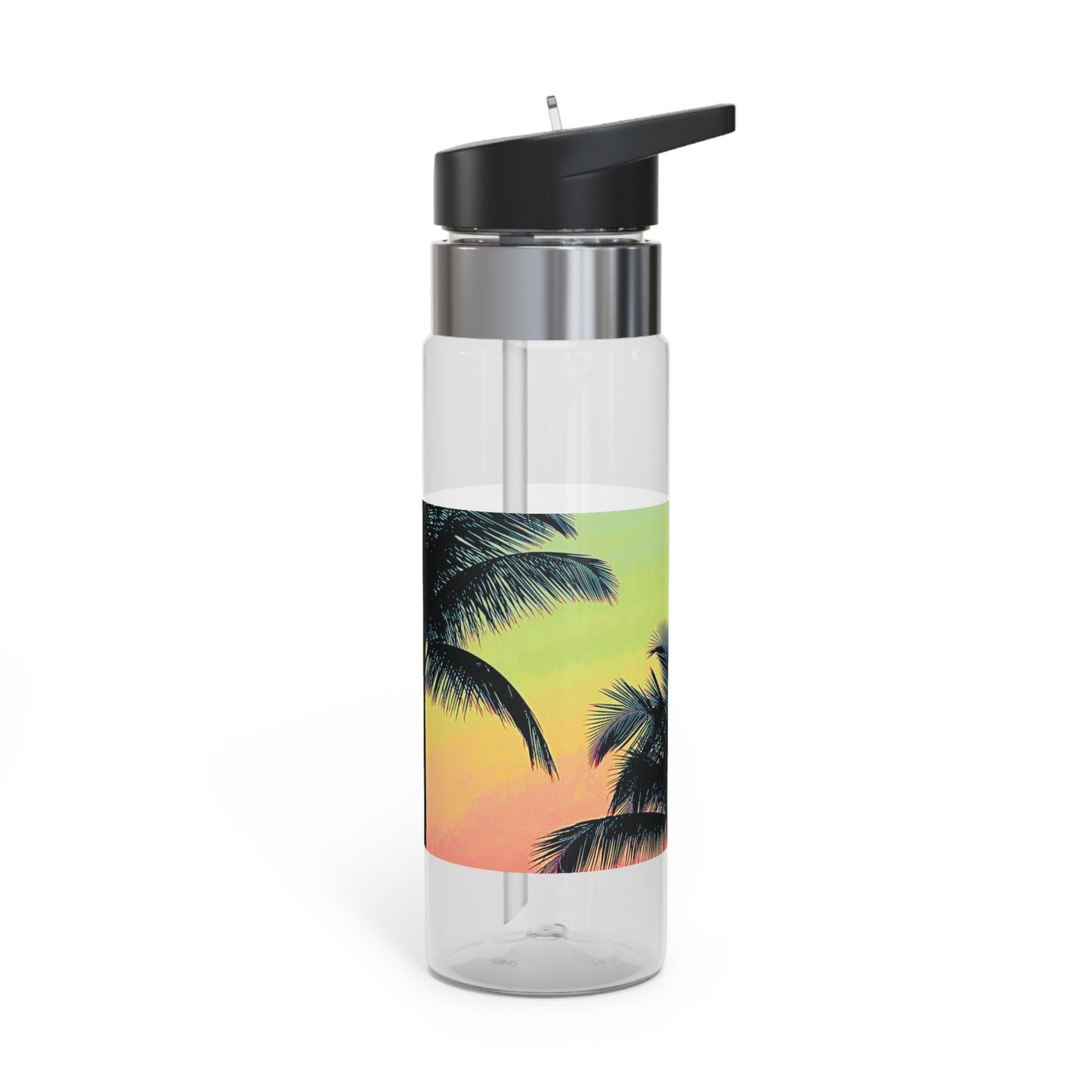 Tropical 20oz Tritan Sport Water Bottle -  Leakproof, Lightweight, BPA-Free / Palm Glow Sangria