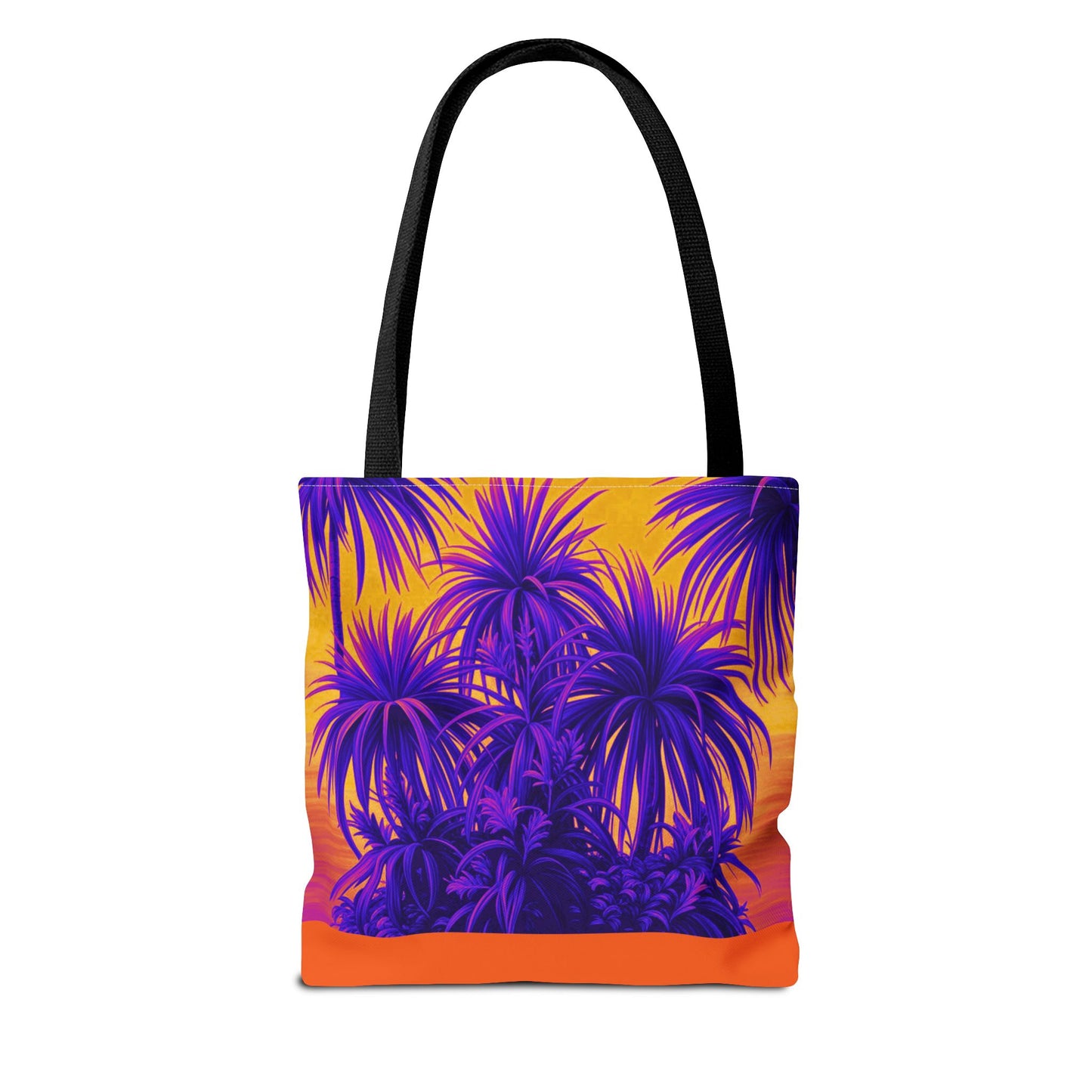 Tiny Palm Island Pop/Orange Tote Bag - 3 Sizes