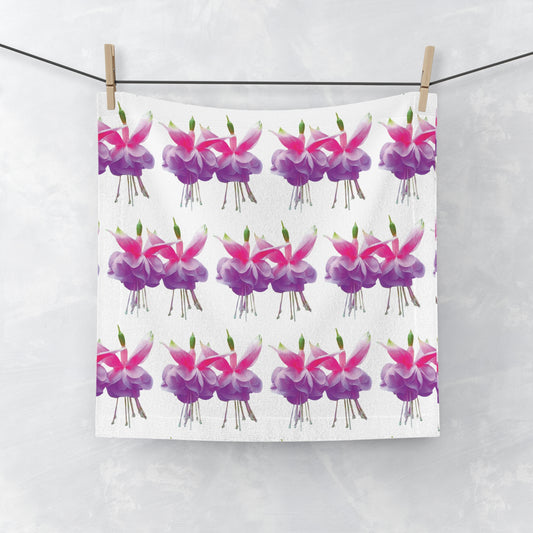 Face Towel - Two Fuchsias