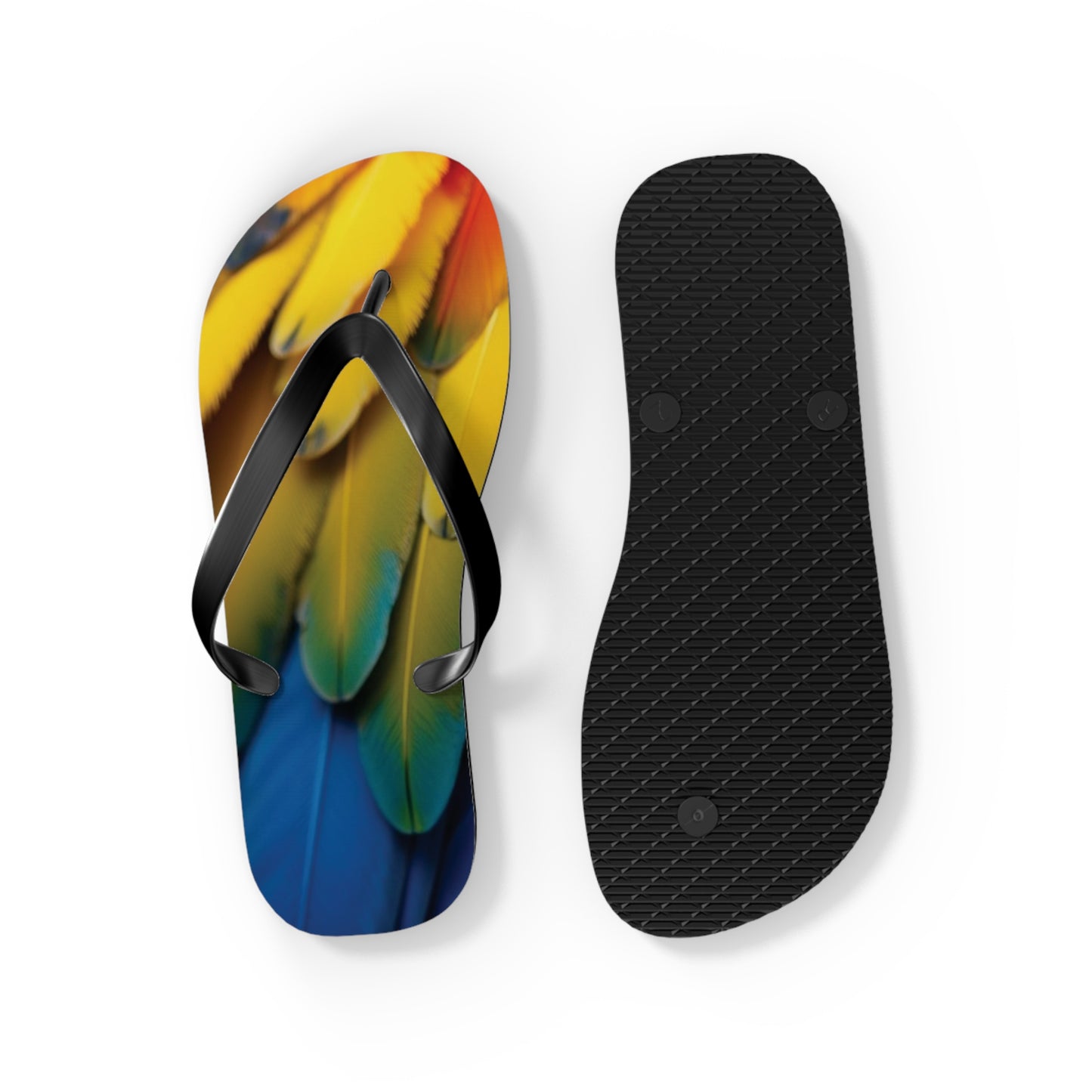 Flip Flops - Macaw Feathers