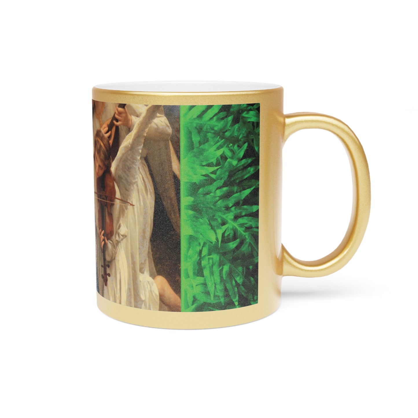 Religious Metallic Mug, Gold or Silver - MACRO "Tropical Glow Song of the Angels"