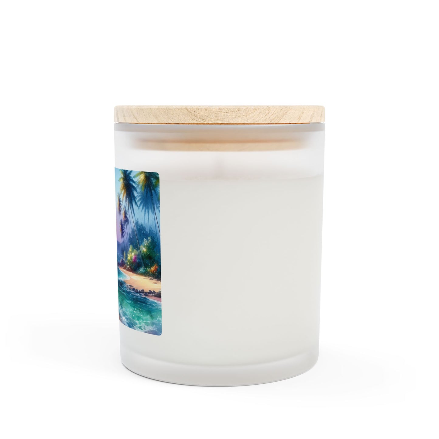 Frosted Glass Candle, 11oz - Bay of Peace