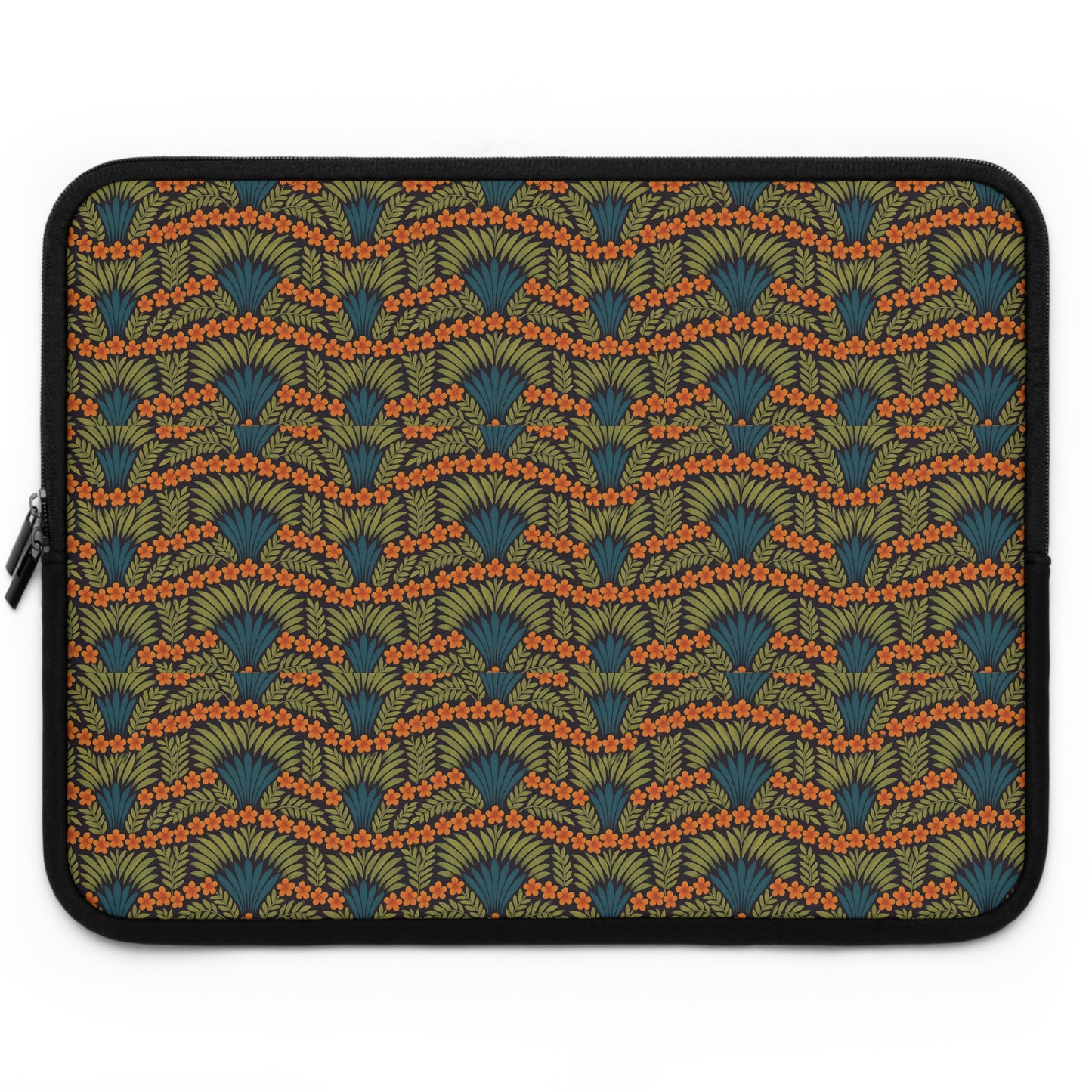 Tropical Laptop Sleeve, 5 Sizes - Perfect for Ocean Lovers & Students / Hibiscus Fan Dance, Orange