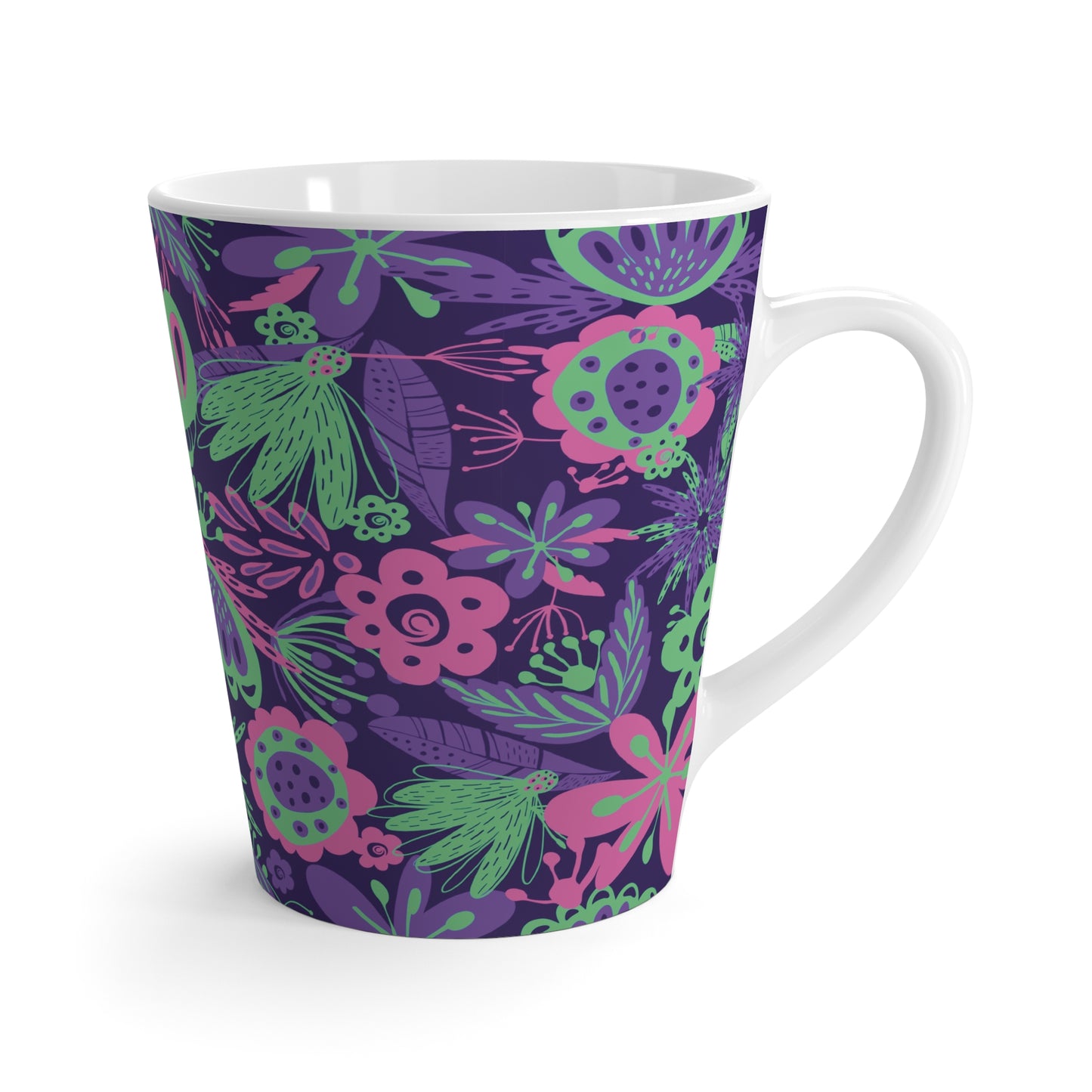 Latte White Mug - Flora Tropical
