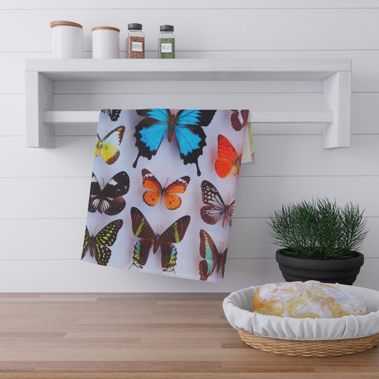 Tea Towels (cotton, poly), Butterfly Collection #1 Macro