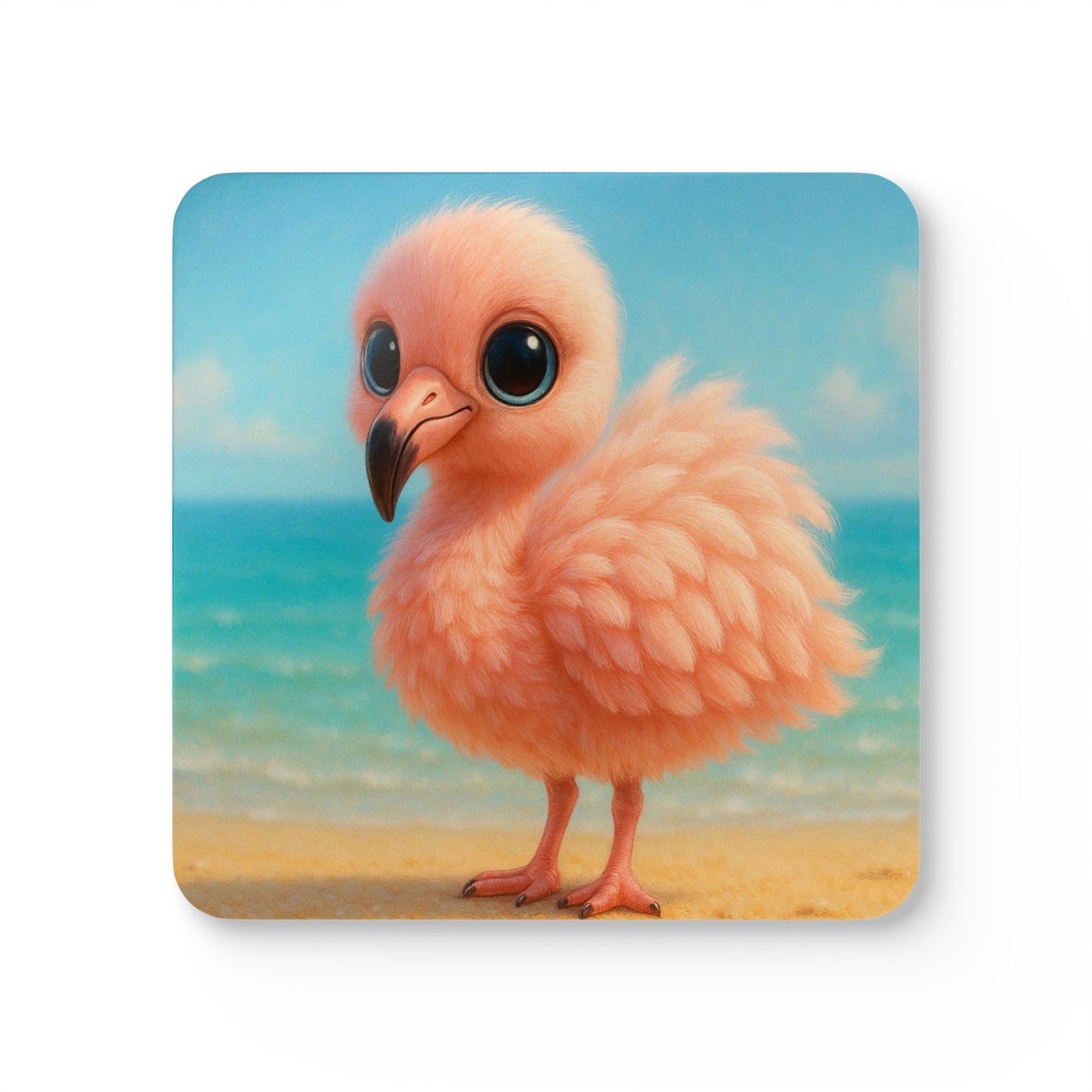 Four-piece Coaster Set - Baby Flamingo