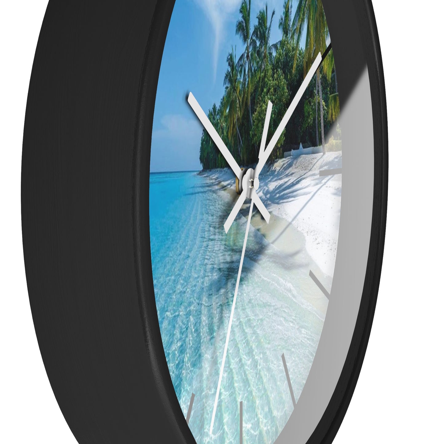 Wall Clock, Calming Private Beach, Hands/Base Variants