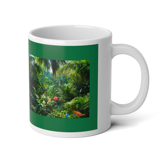 Jumbo Mug, 20oz, Rainforest Vibes | Tropical Coffee Cup