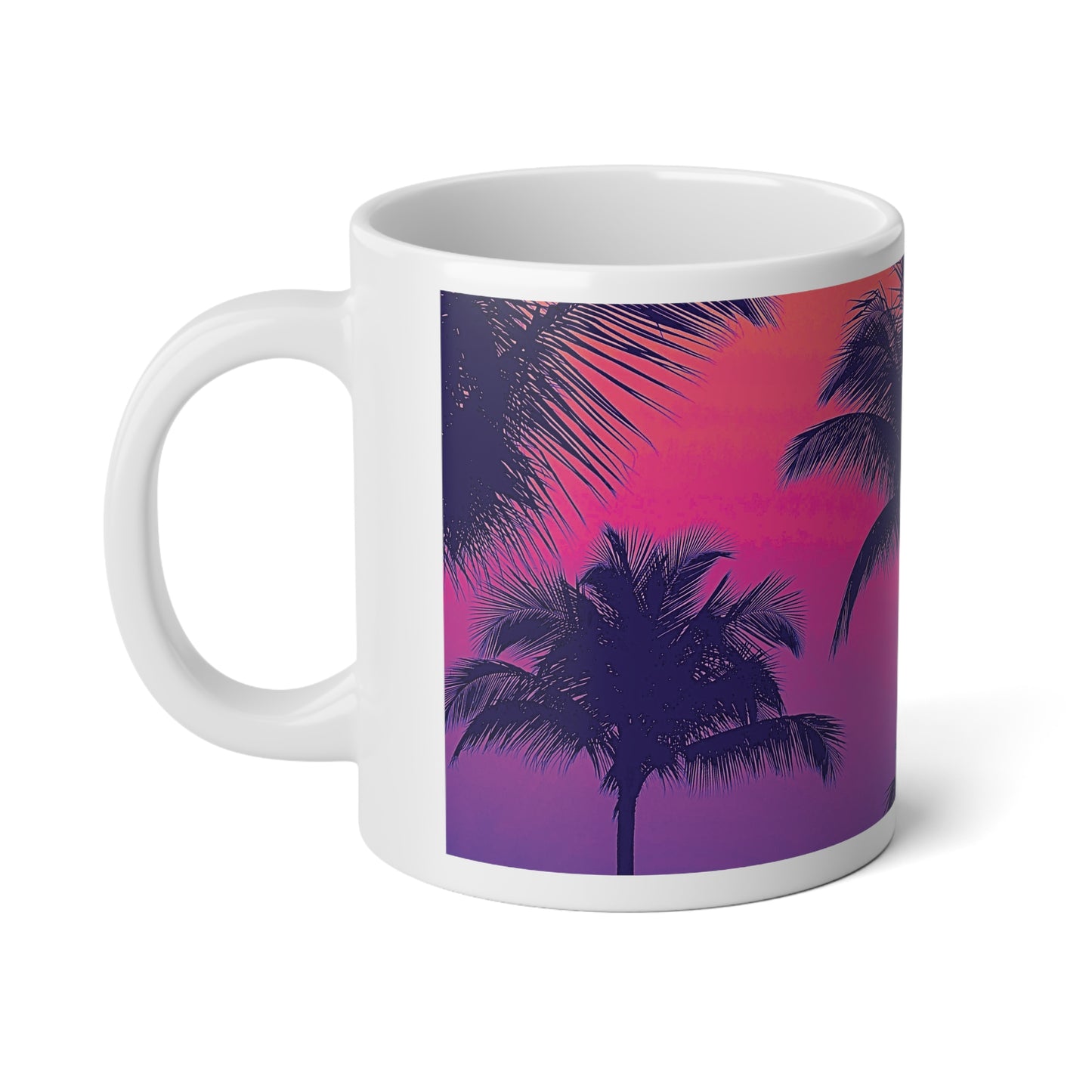 Jumbo Mug, 20oz, Palm Glow Pop | Tropical Coffee Cup