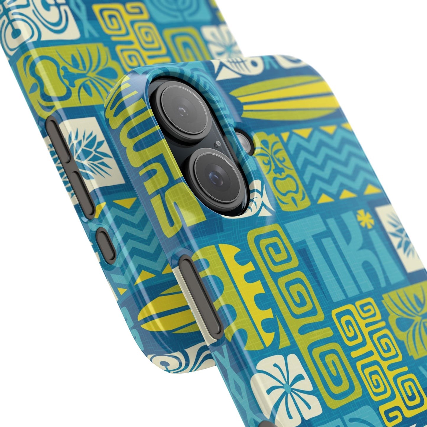 Slim Phone Cases - Tiki Poster Blue