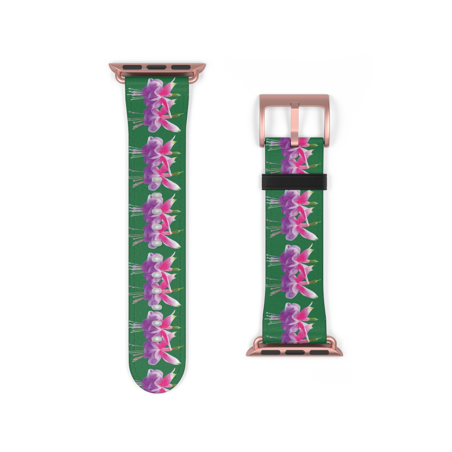 Apple Watch Band - Two Fuchsias, dark green