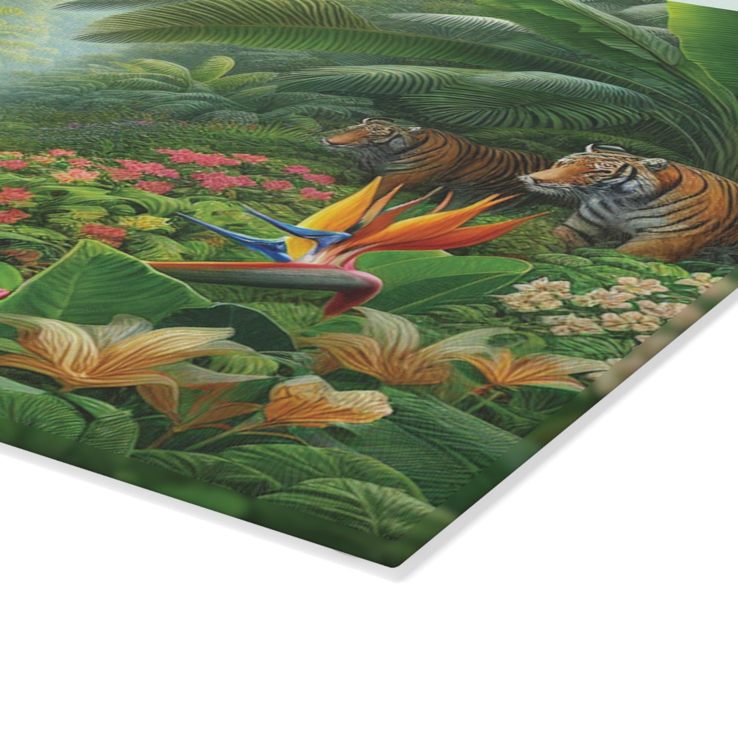 Glass Cutting Board, 2 sizes - Hidden Rabbits