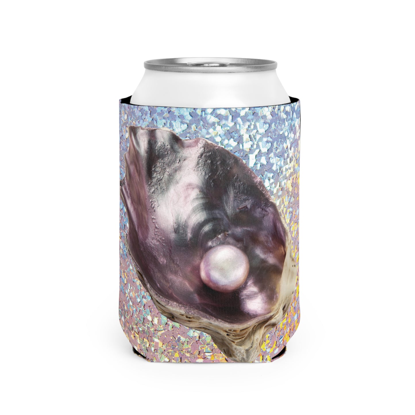 Disco FW Lavender Pearl Oyster Can Cooler Sleeve - Perfect for Outdoor Picnics