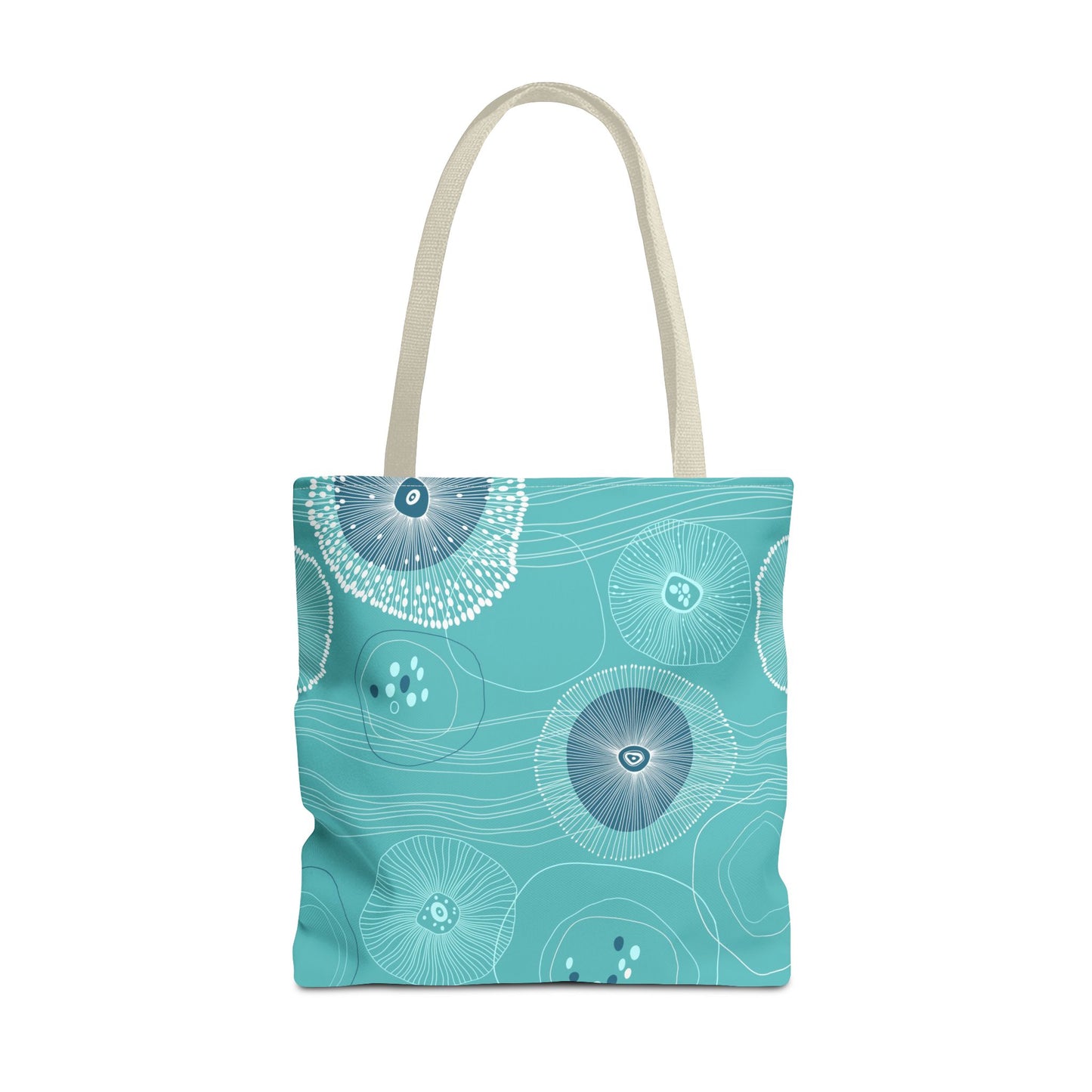 Plankton Drift Teal Tote Bag - 3 Sizes