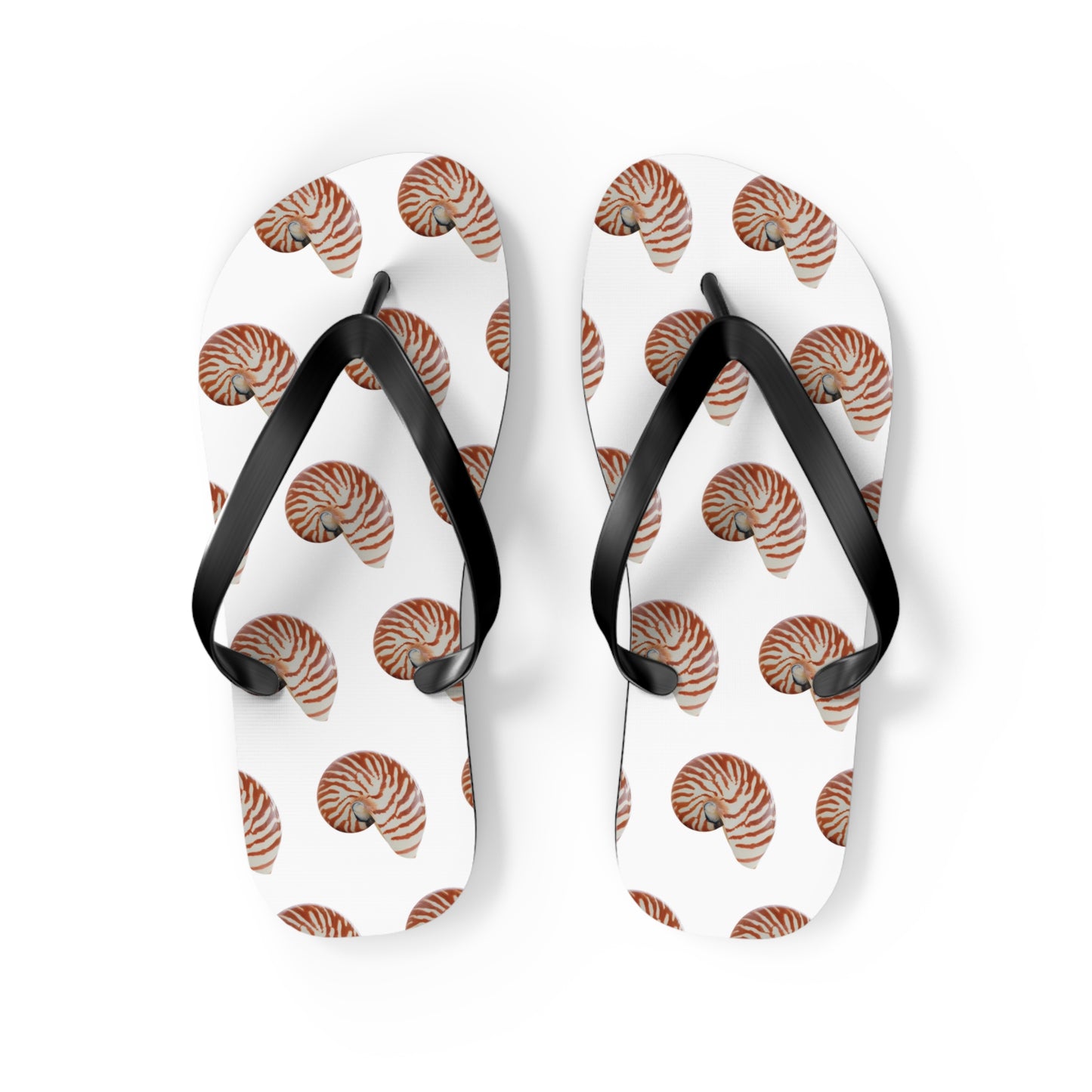 Flip Flops - Tiger Stripe Nautilus Shell