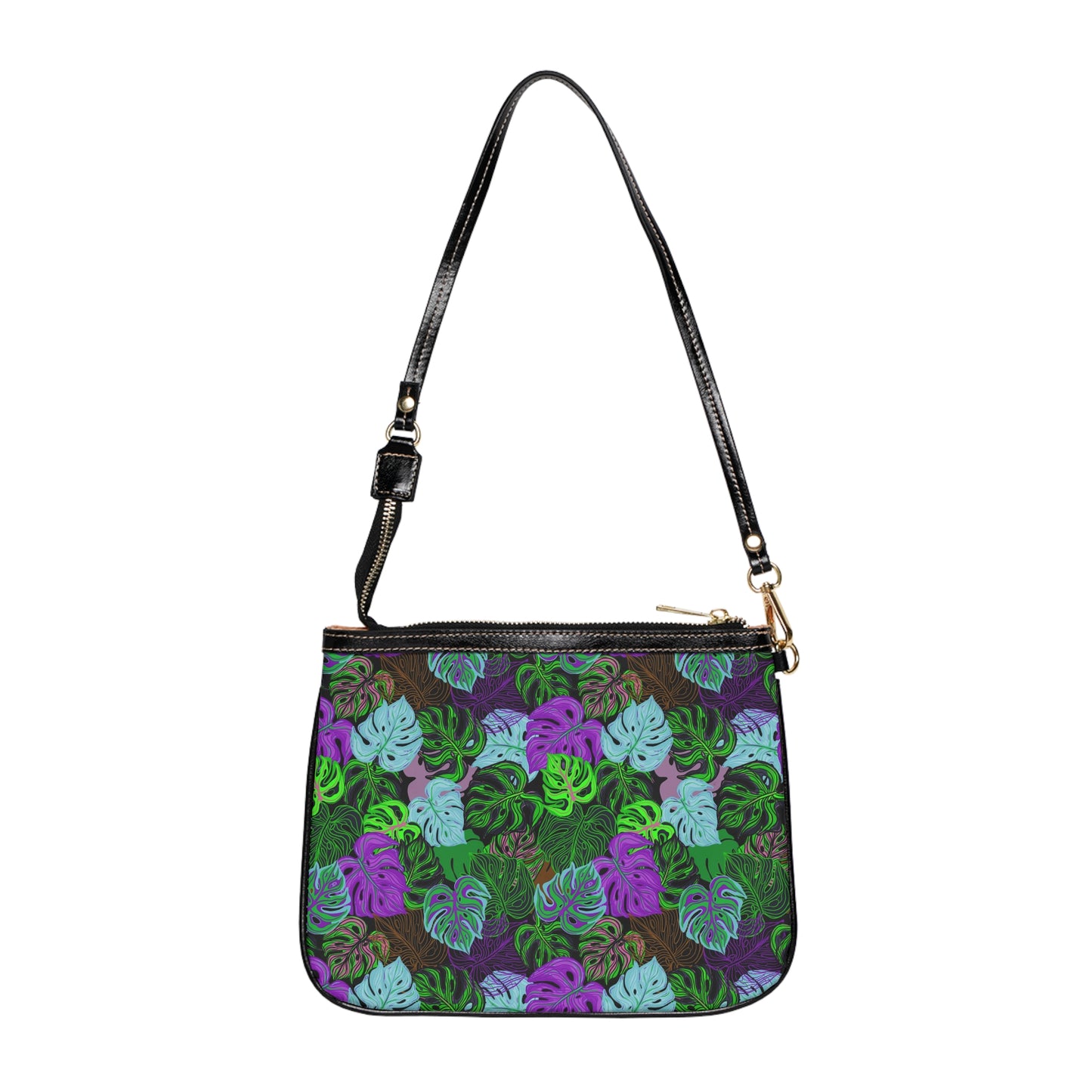 Tropical Small Shoulder Bag | Stylish Crossbody Purse / Monstera Party