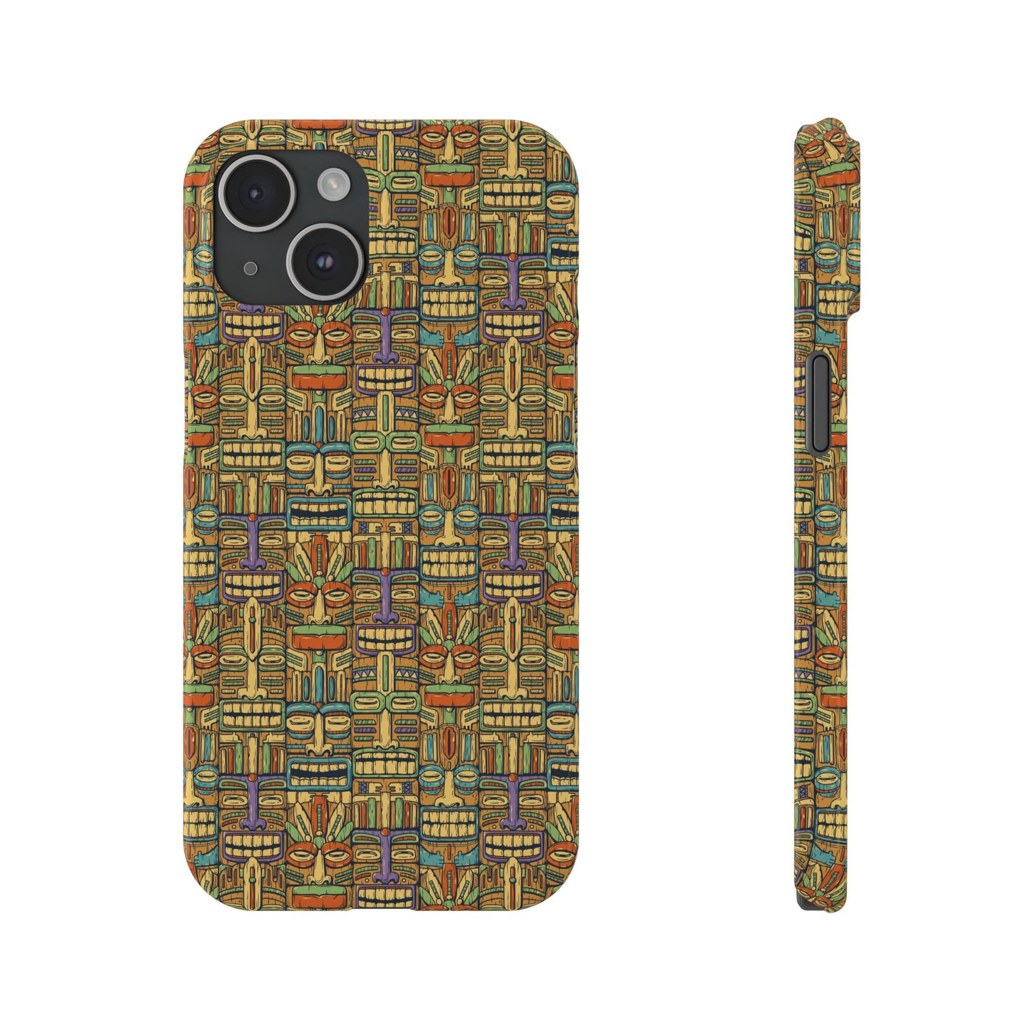 Slim Phone Cases - Colorful Tiki Party