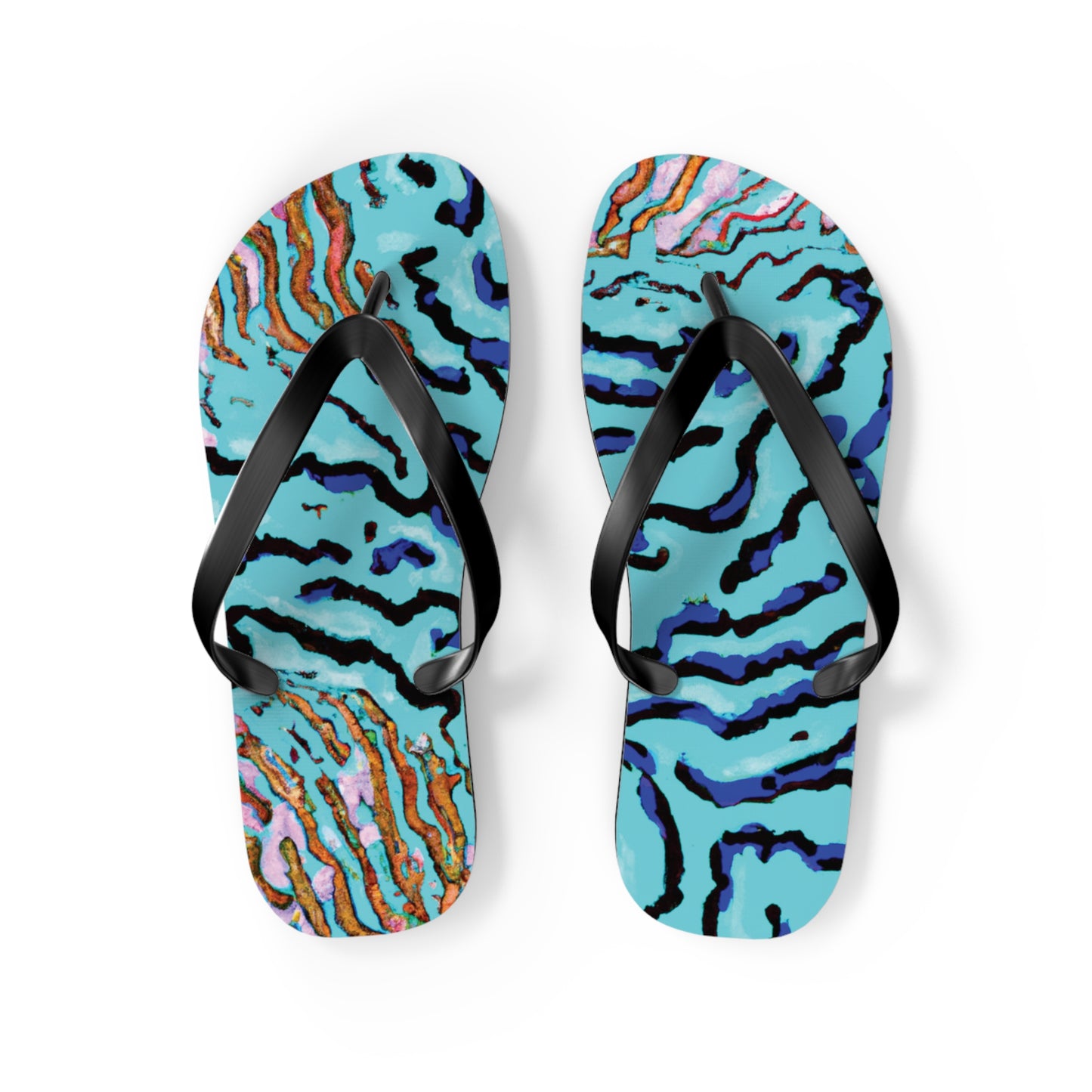 Flip Flops - Wild Coral Reef, Turquoise