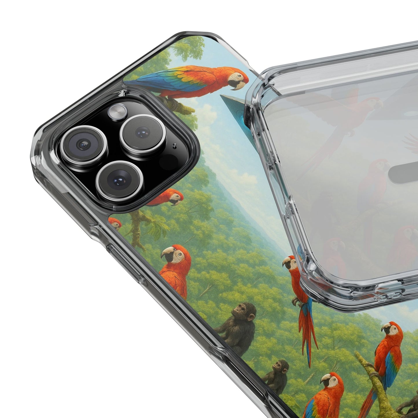 UFO and Macaws Magnetic Clear Phone Case, Many Models