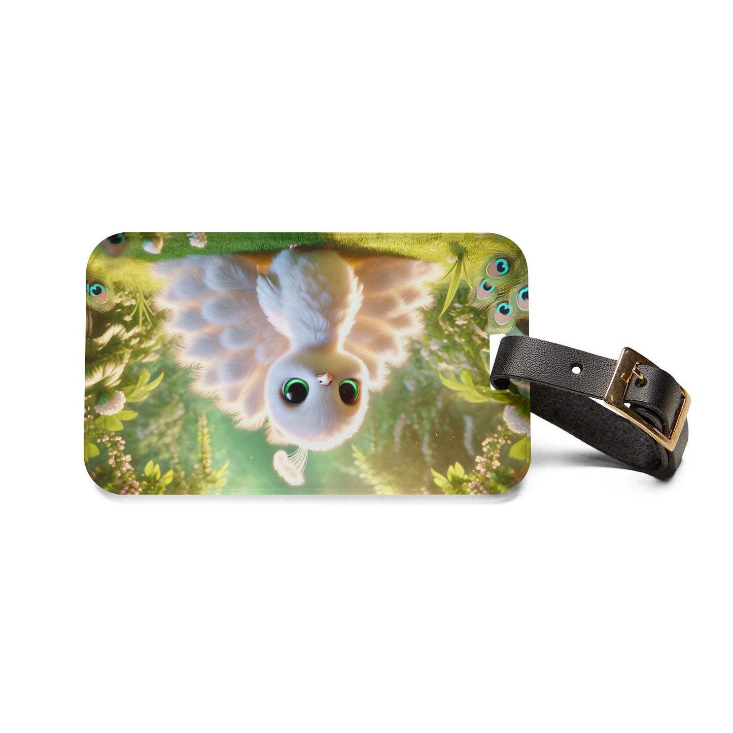 Luggage Tag - Baby White Peacock