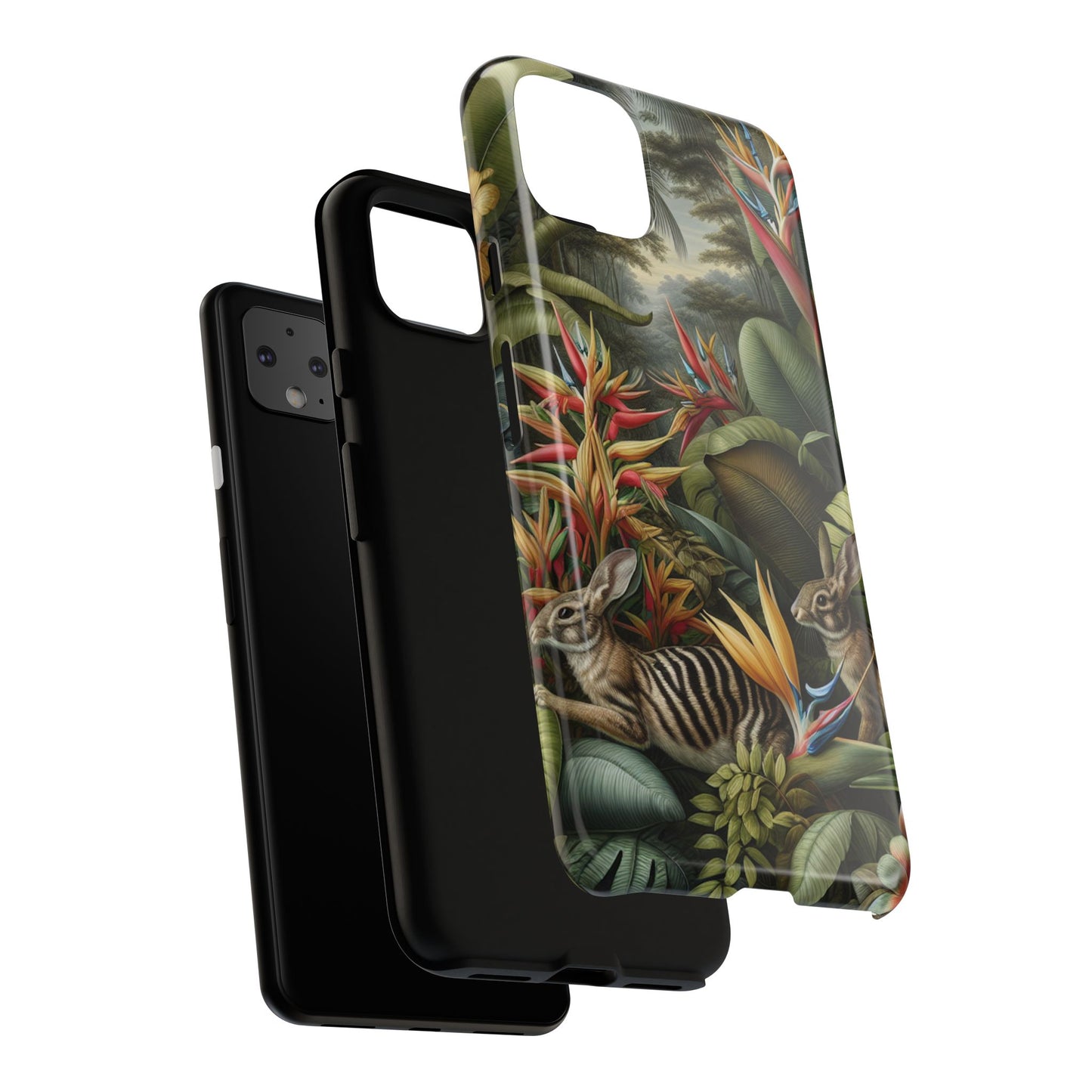 Rainforest Rabbit Outing Phone Case - Tough Cases with Summer Vibe