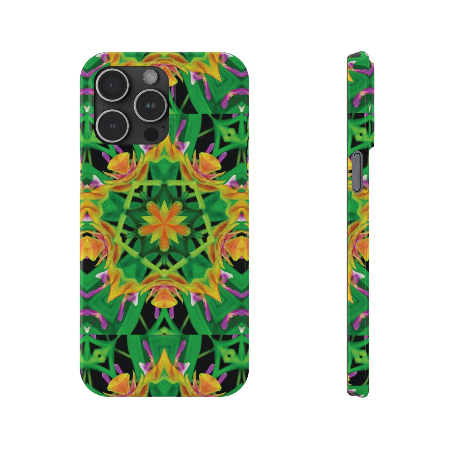 Slim Phone Cases - Orchid Kaleidoscope #2