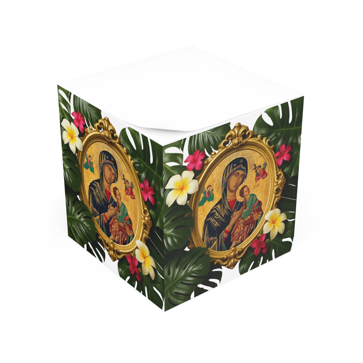 Religious Note Cube - Our Lady of Guadalupe, Monstera
