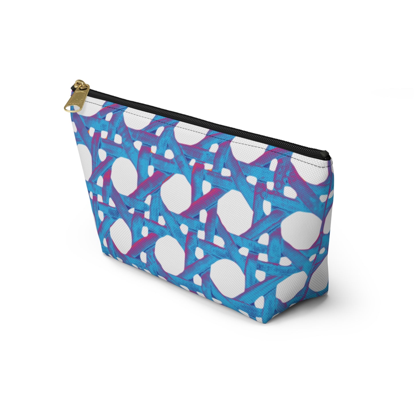 Tropical Accessory Pouch, 2 sizes | Makeup Bag | Perfect for Travel & Everyday Use / Beach Chair Wicker, Turquoise Pop