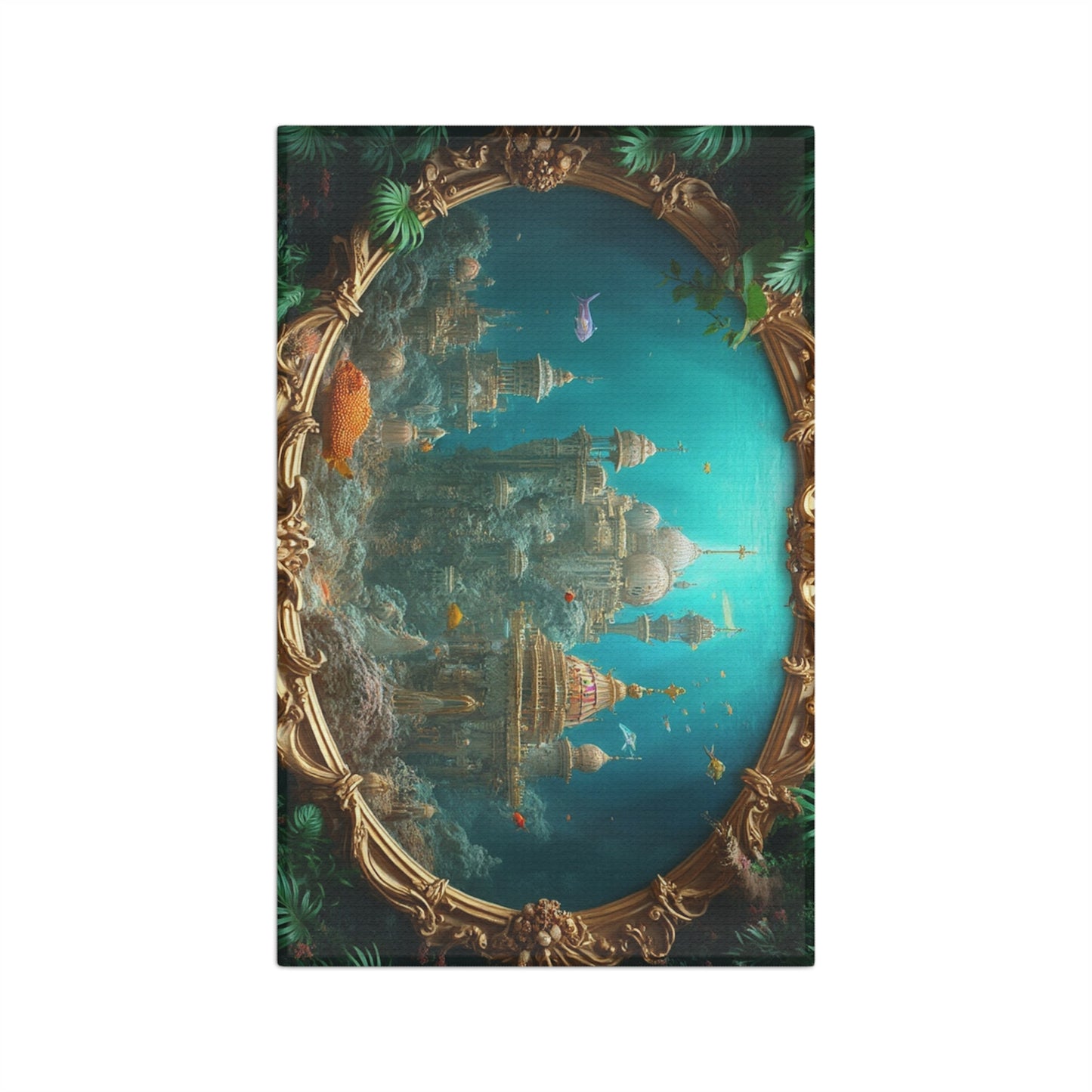 Microfiber Coffee/Tea Towel — Mermaid Palace, Agean Sea