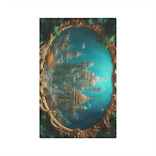 Microfiber Coffee/Tea Towel — Mermaid Palace, Agean Sea