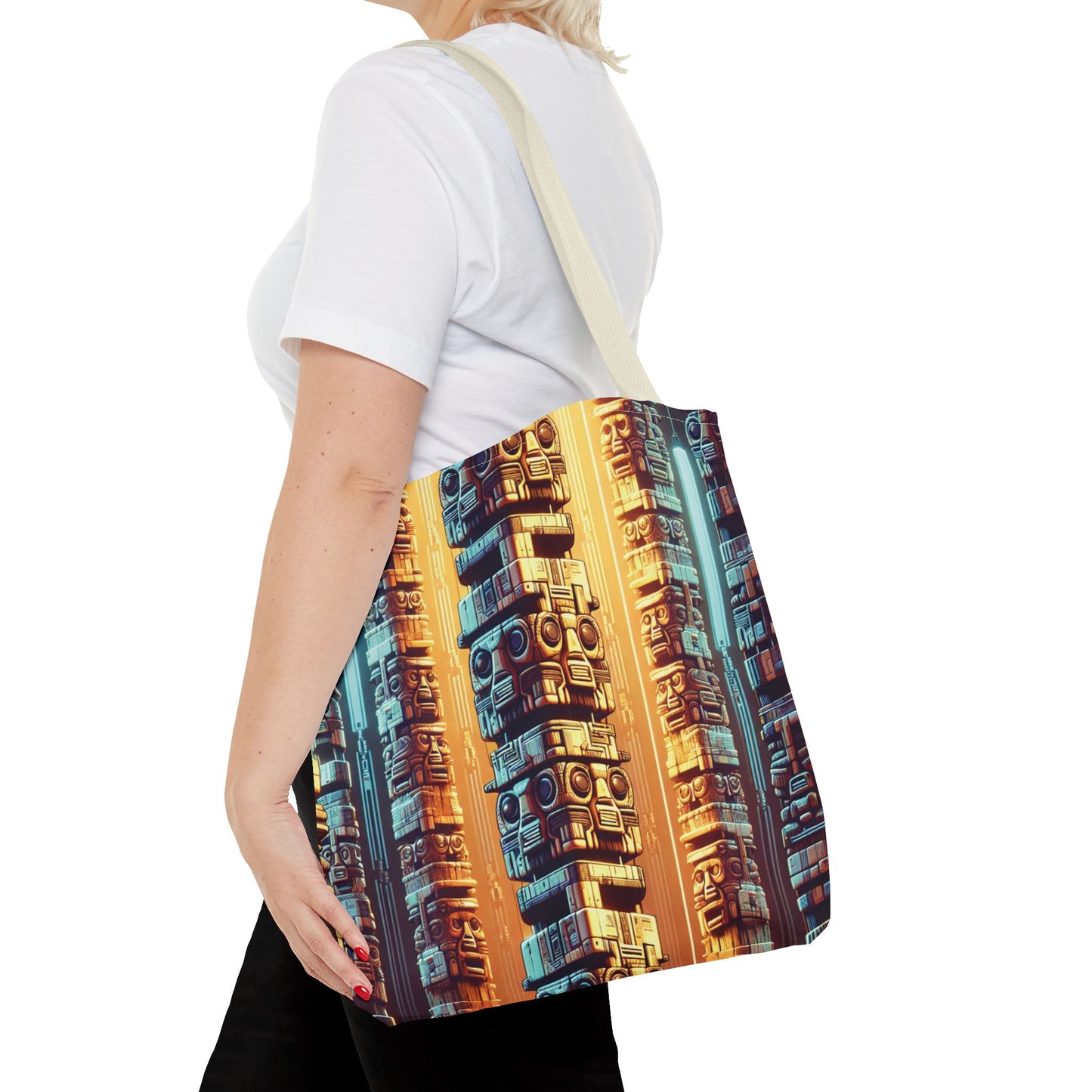Techno Tiki Totems Tote Bag - 3 Sizes
