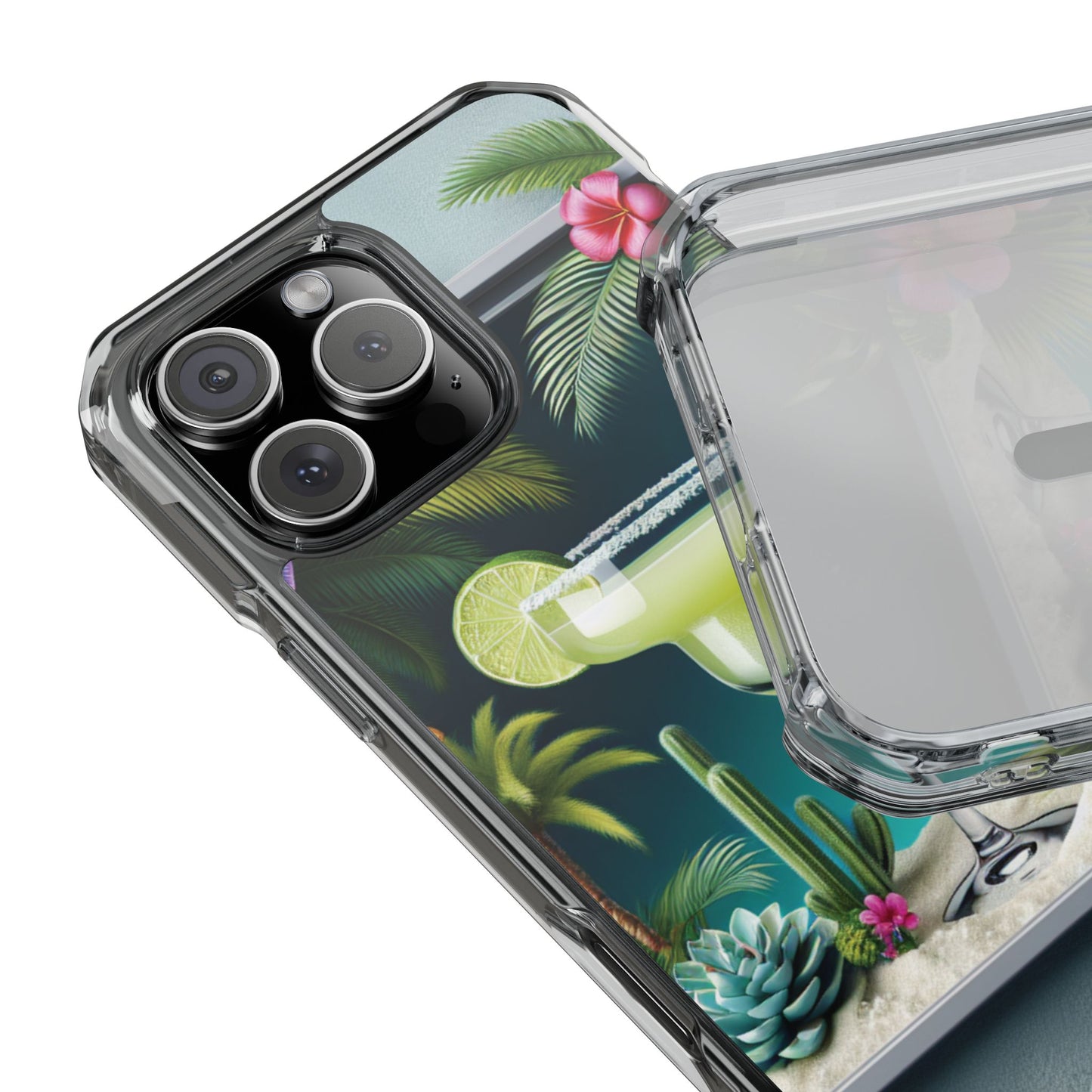 Tropical Margarita Magnetic Clear Phone Case, Many Models