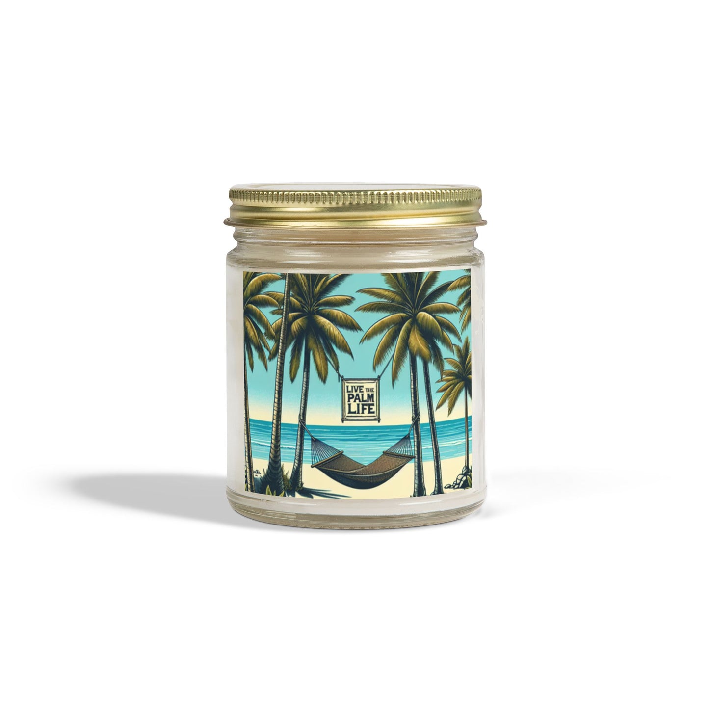 Scented Candles, Coconut Apricot Wax (4oz, 9oz) - Hammock on the Beach