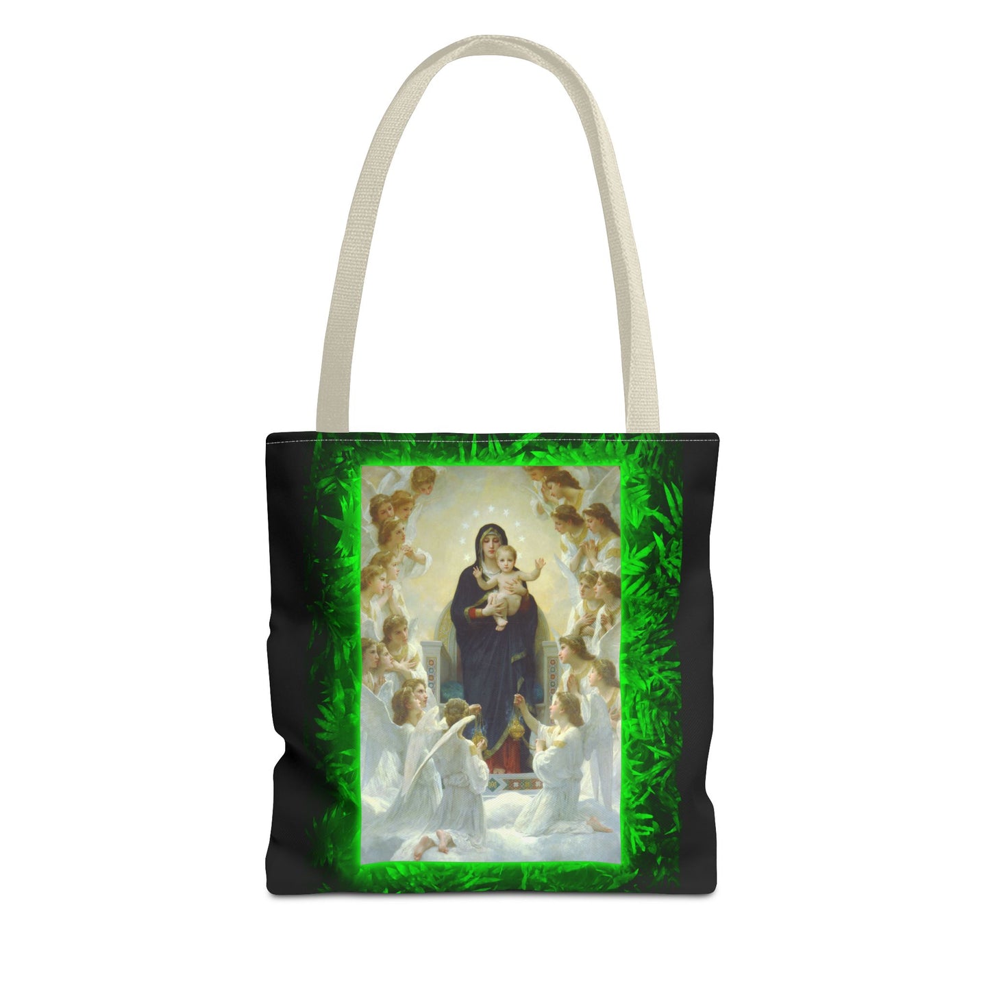 Religious Mary With the Angels Tropical Tote Bag - 3 Sizes