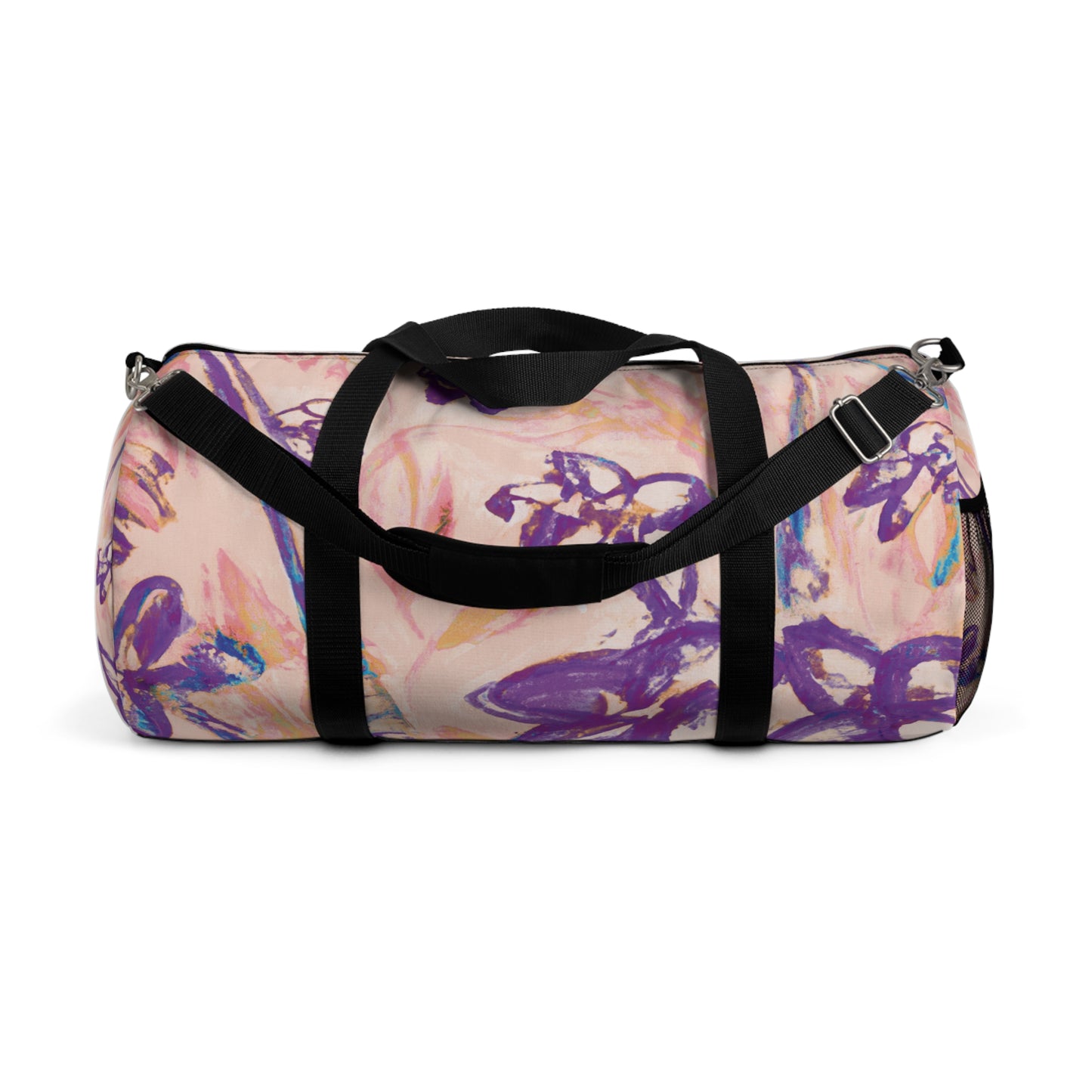Tropical Rainforest Duffel Bag - Perfect for Travel and Gym / Tropical Doodles, Peach