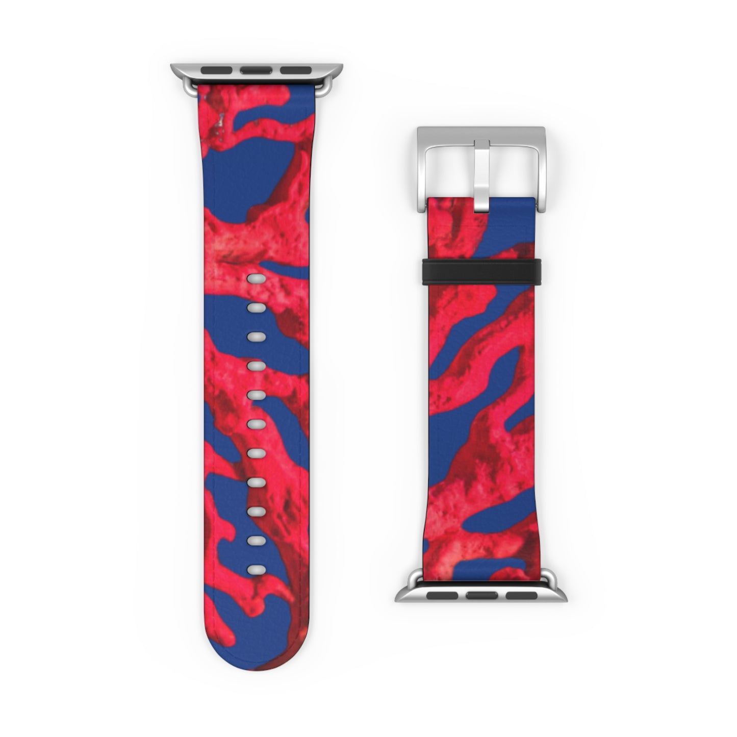 Apple Watch Band - Red Coral, dark blue background