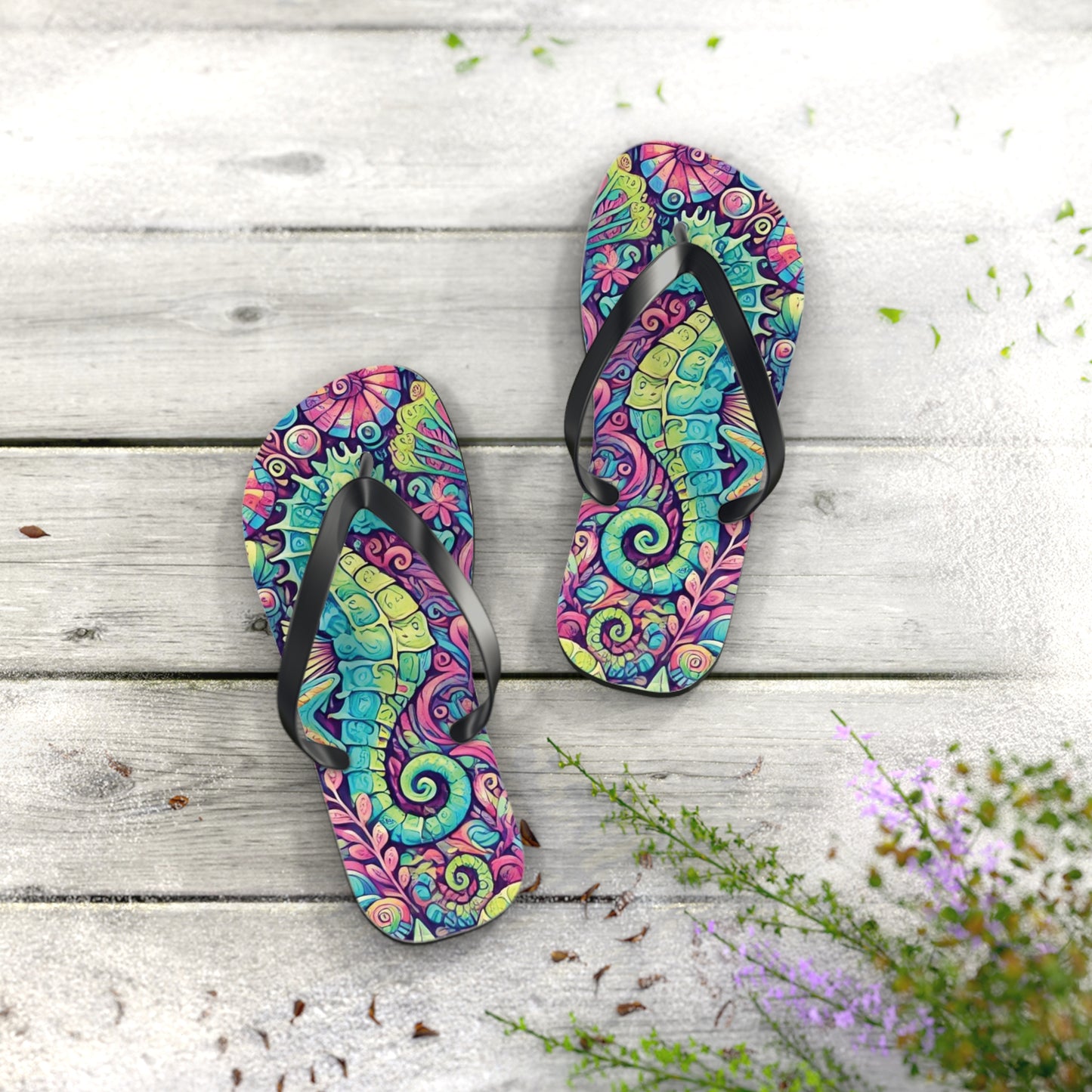 Flip Flops - Seahorses/Macro