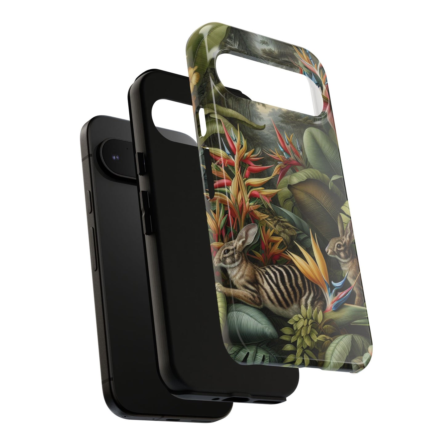 Rainforest Rabbit Outing Phone Case - Tough Cases with Summer Vibe