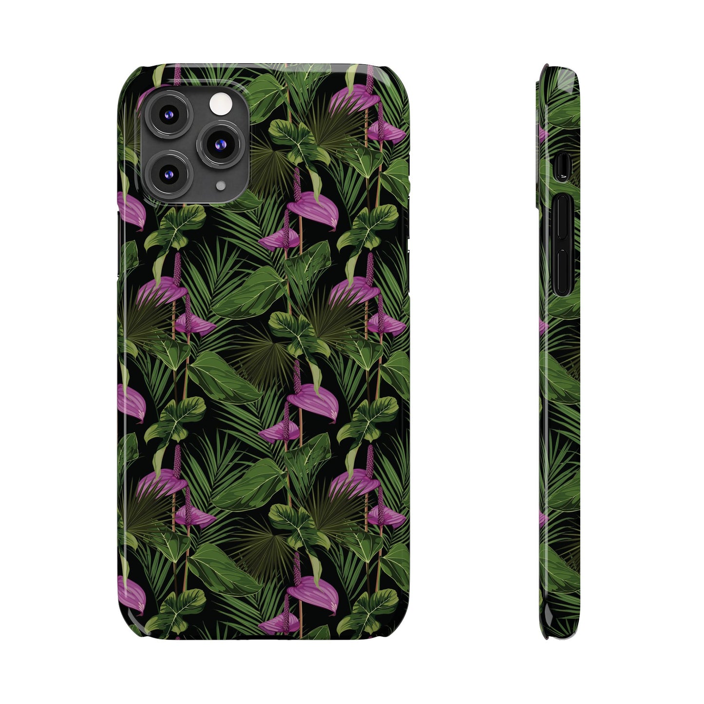 Slim Phone Cases - Anthurium and Palm