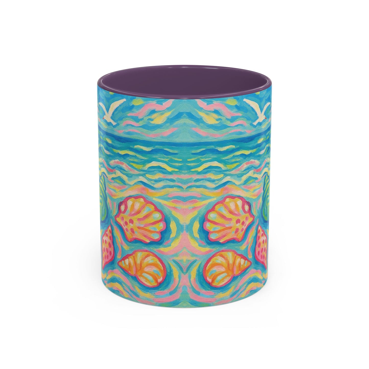 Accent Coffee Mug (11, 15oz), 8 Colors - Glow Seashells
