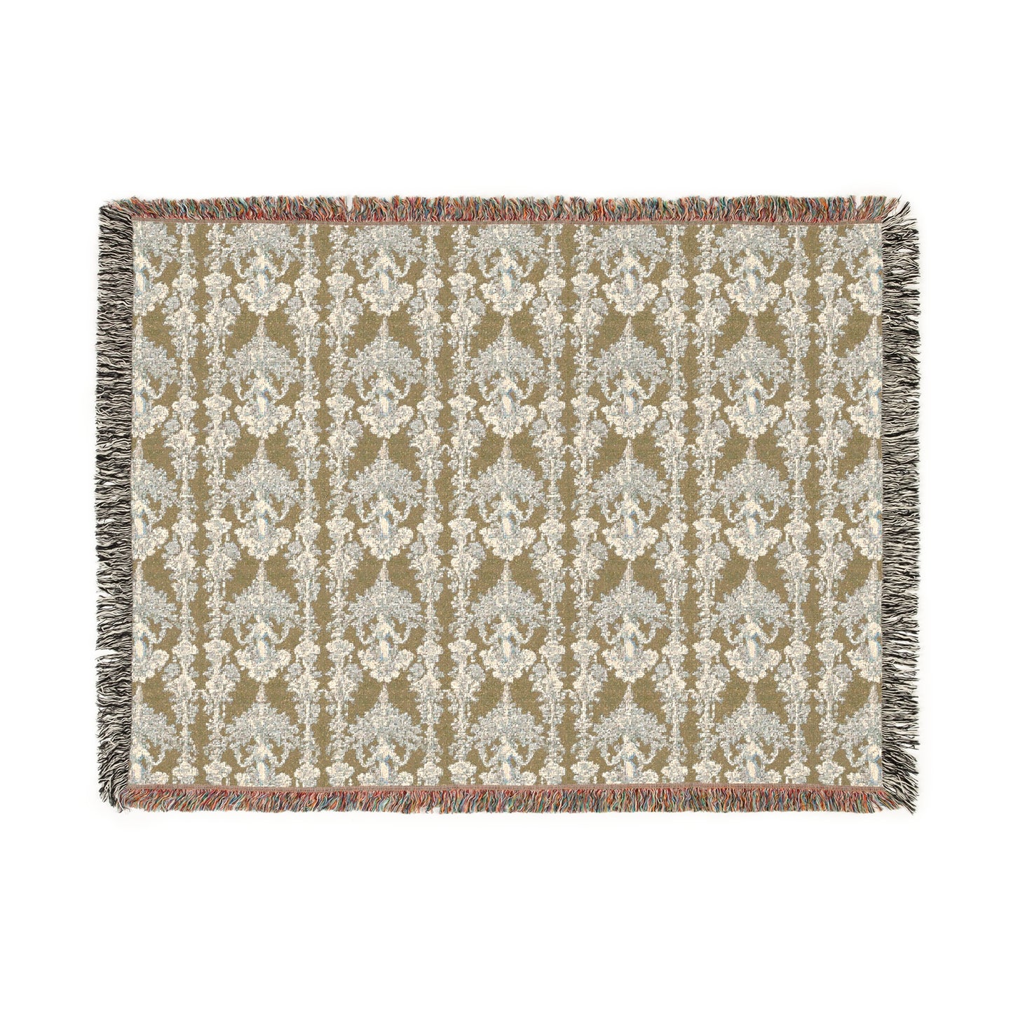 Woven Blanket, 3 Sizes - Tropical Home Decor / Pearl Lady Toile, Highborn Green