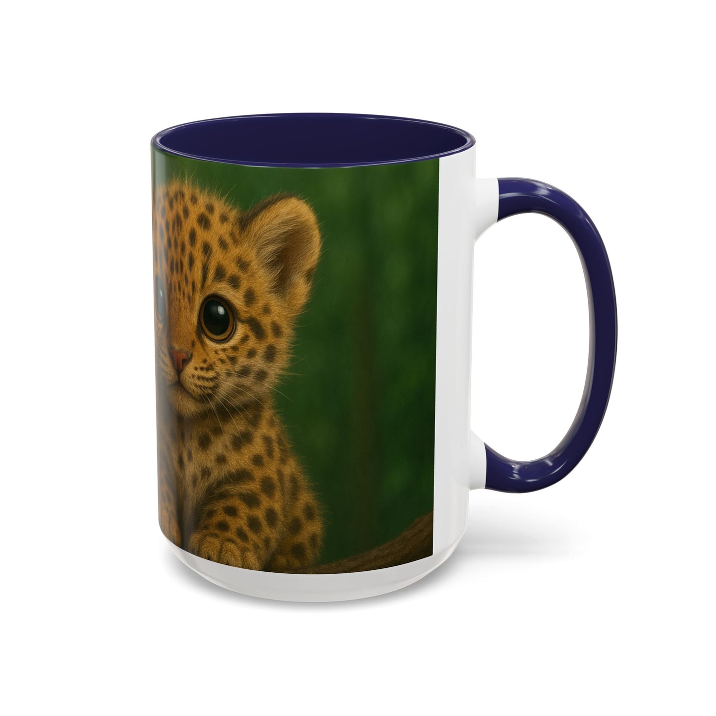 Accent Color Coffee Mug (11, 15oz), 8 Colors - Baby Jaguars
